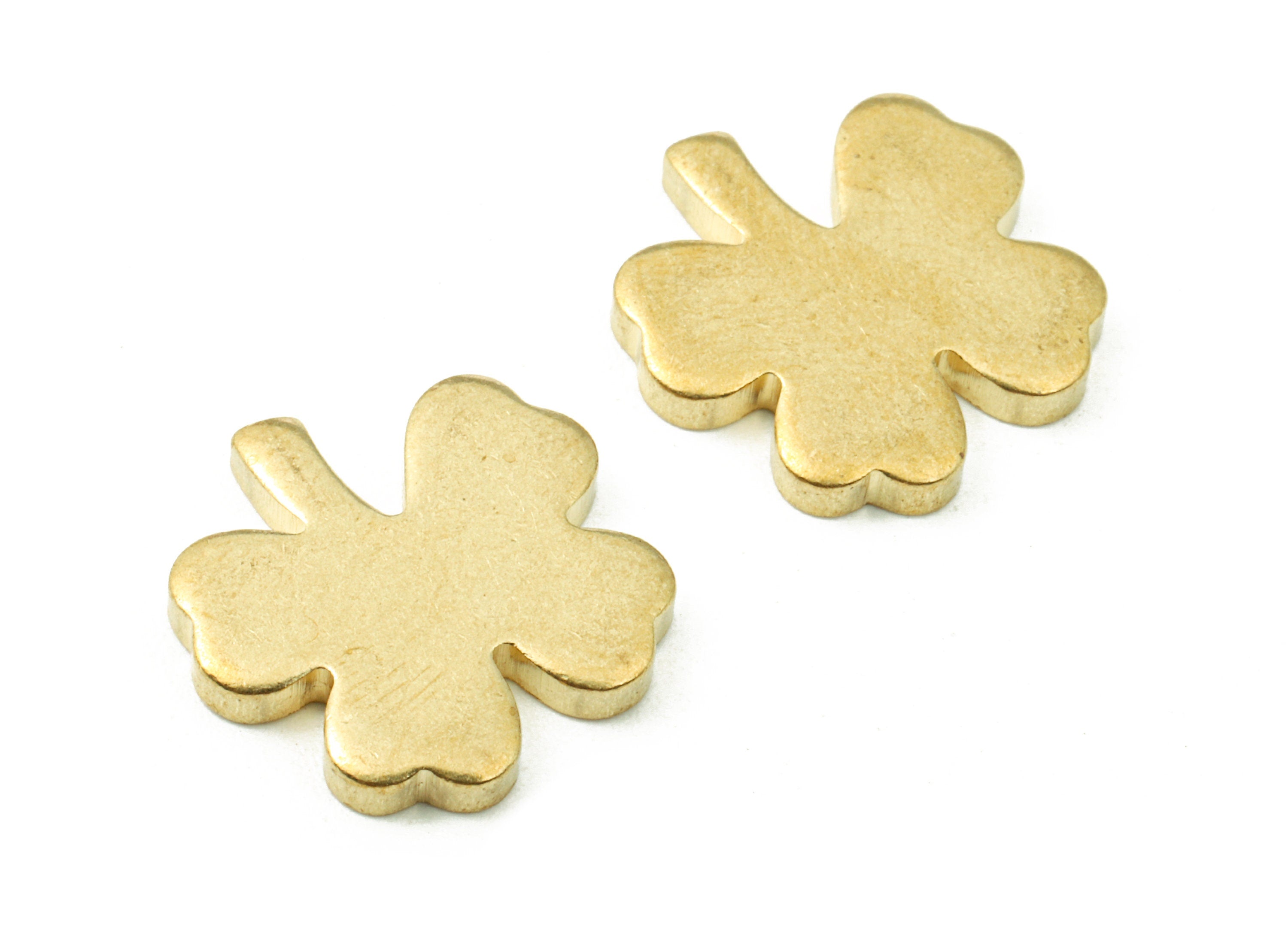 Brass Four Leaf Clovers Blank - Raw Brass Four Leaf Clovers Stamping Blank - Brass Stamping Tag - Jewelry Supplies - 15.3x15x2.14mm - PP2669 - DOMEDBAZAAR