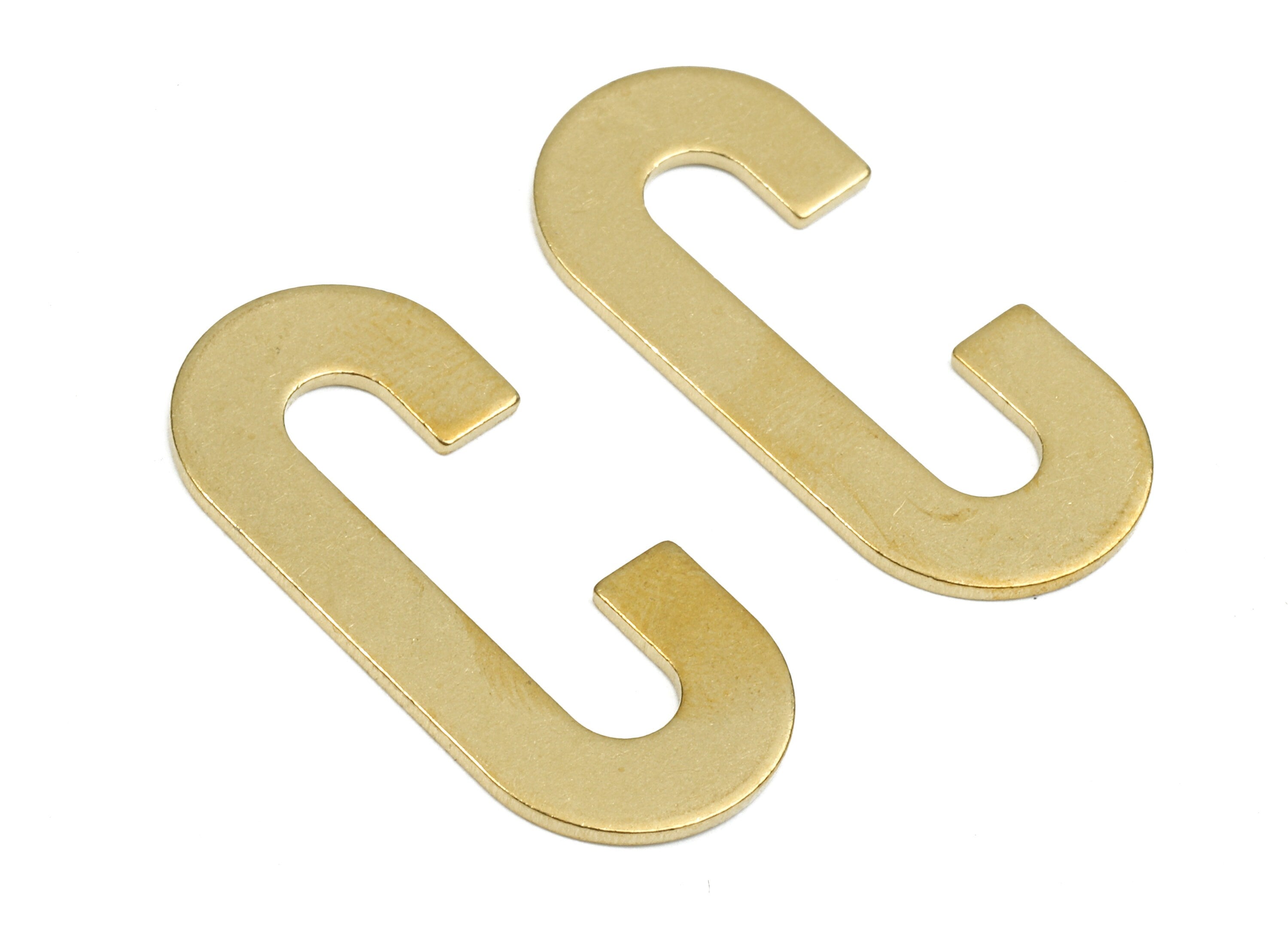 Brass C Blank - Raw Brass Letter C Blank - Brass Letter Wallart Decoration - Brass Alphabet C Blank - 30.91x14x1.3mm - PP2731 - DOMEDBAZAAR