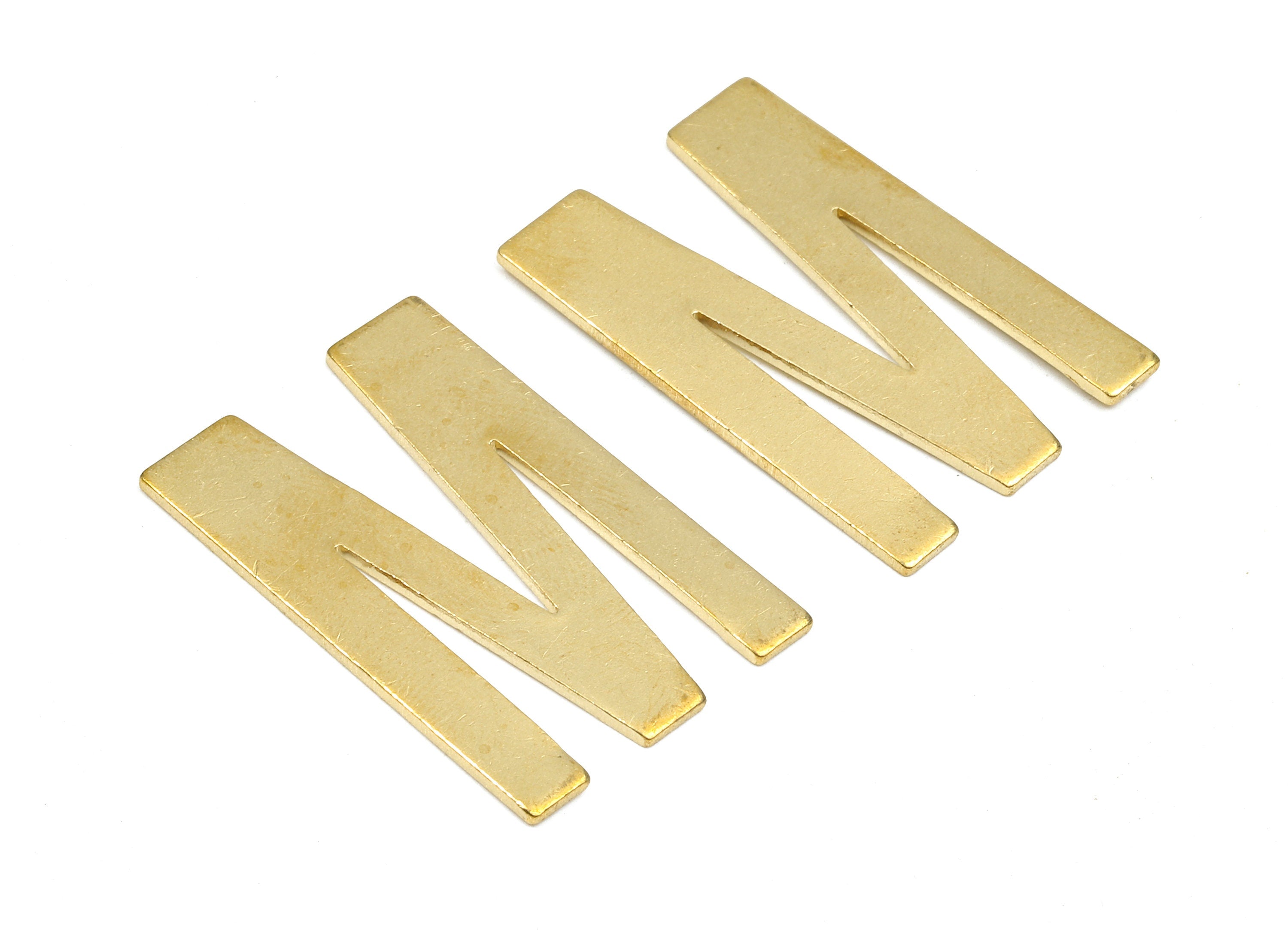 Brass M Blank - Raw Brass Letter M Blank - Brass Letter Wallart Decoration - Brass Alphabet M Blank - 29.91x19.69x1.56mm - PP2741 - DOMEDBAZAAR