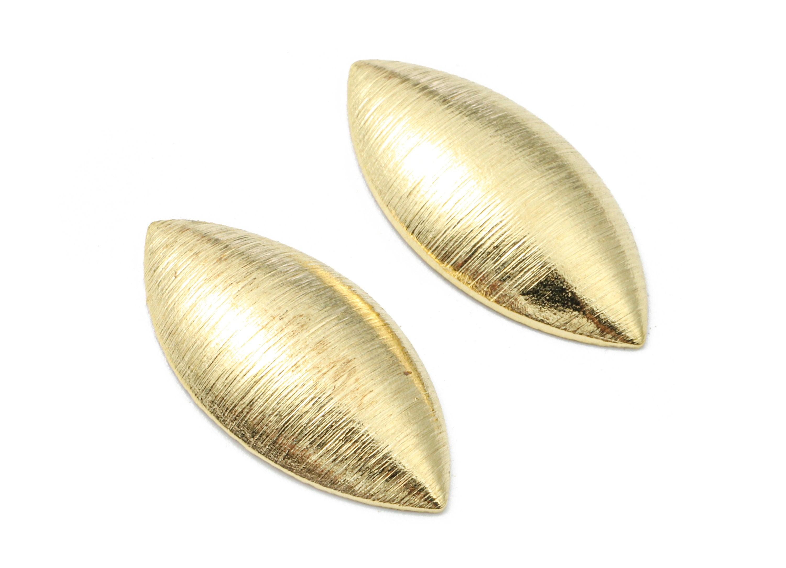 Brass Marquise Blank - Raw Brass Textured Marquise Blank - Brass Stamping Blank - Brass Blank Findings - 21.13x10.89x0.69mm - PP2460 - DOMEDBAZAAR