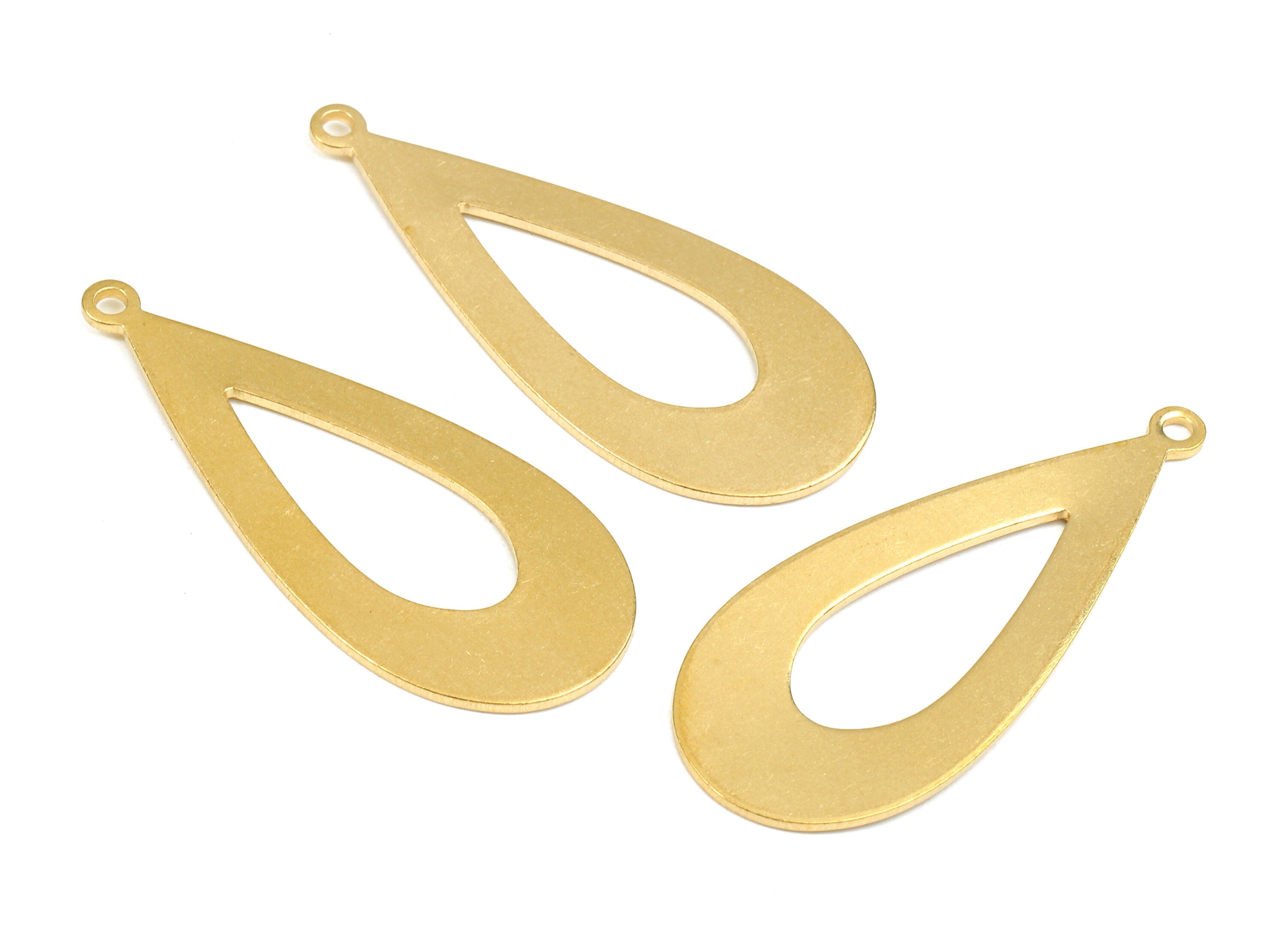 Personalized stamping blank - Brass Drop Charms - Raw Brass Drop Earrings and Pendant - Earring Findings  - 35.05x15.23x1.01mm - PP2543 - DOMEDBAZAAR