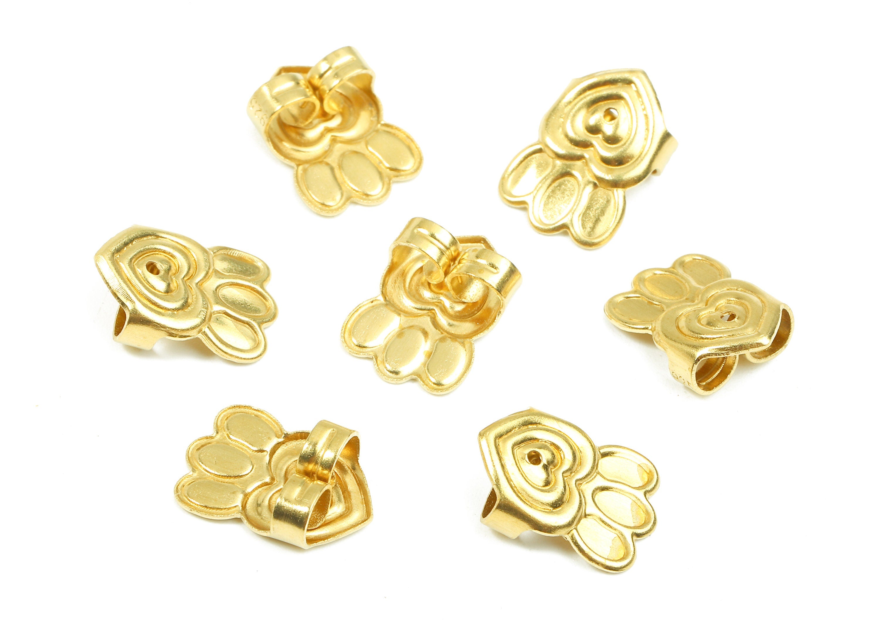 Brass Radish Earring Backs - Raw Brass Butterfly Backs - Earring Stud Back Stoppers - Post Nuts - Ear Wire Backs - 13.94x9.97x5.6mm - PP2717 - DOMEDBAZAAR