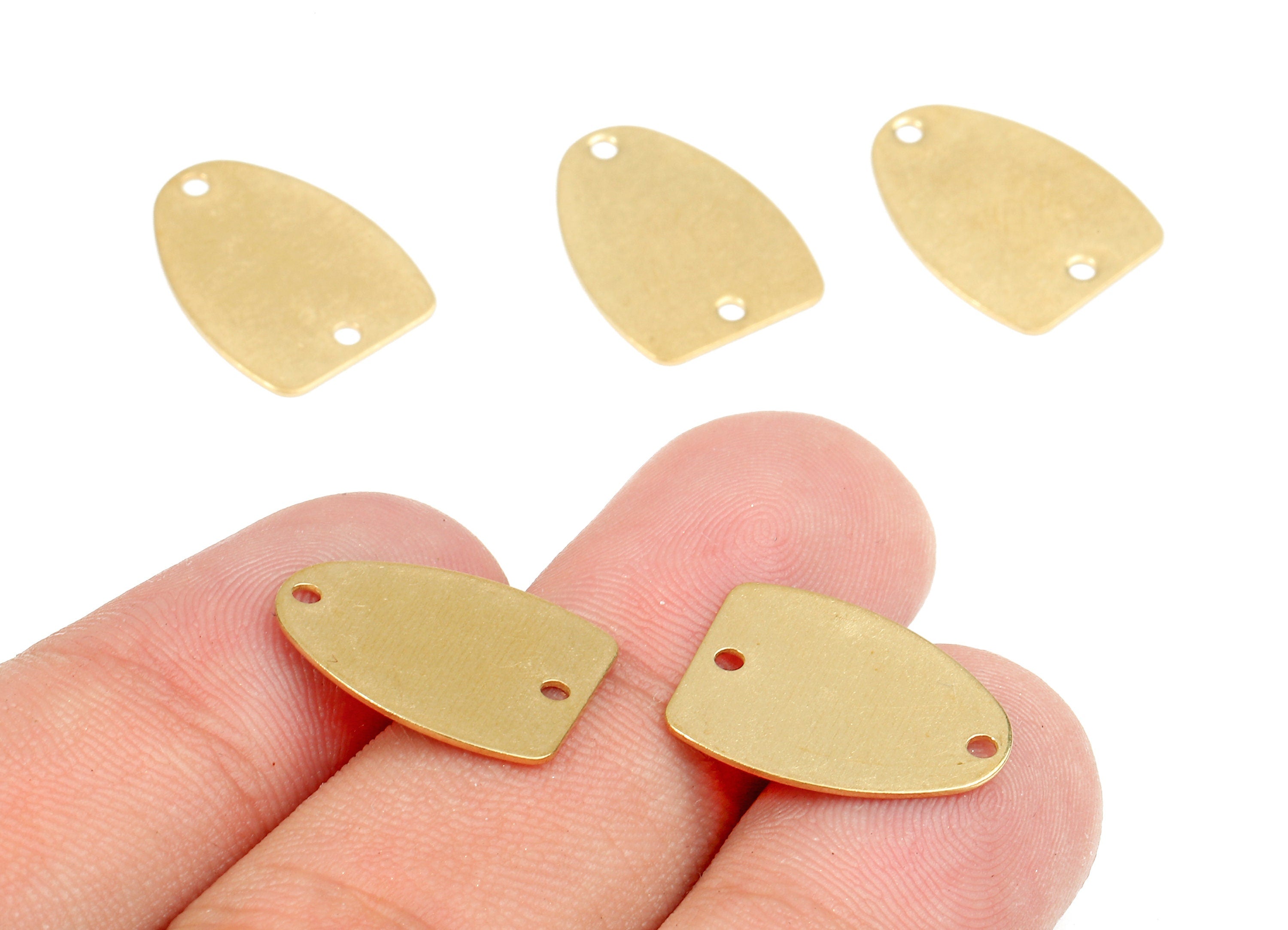 Personalized stamping blank - Brass Nail Connectors - Raw Brass Nail Pendant and Necklace - 17x12x0.53mm - PP2412 - DOMEDBAZAAR
