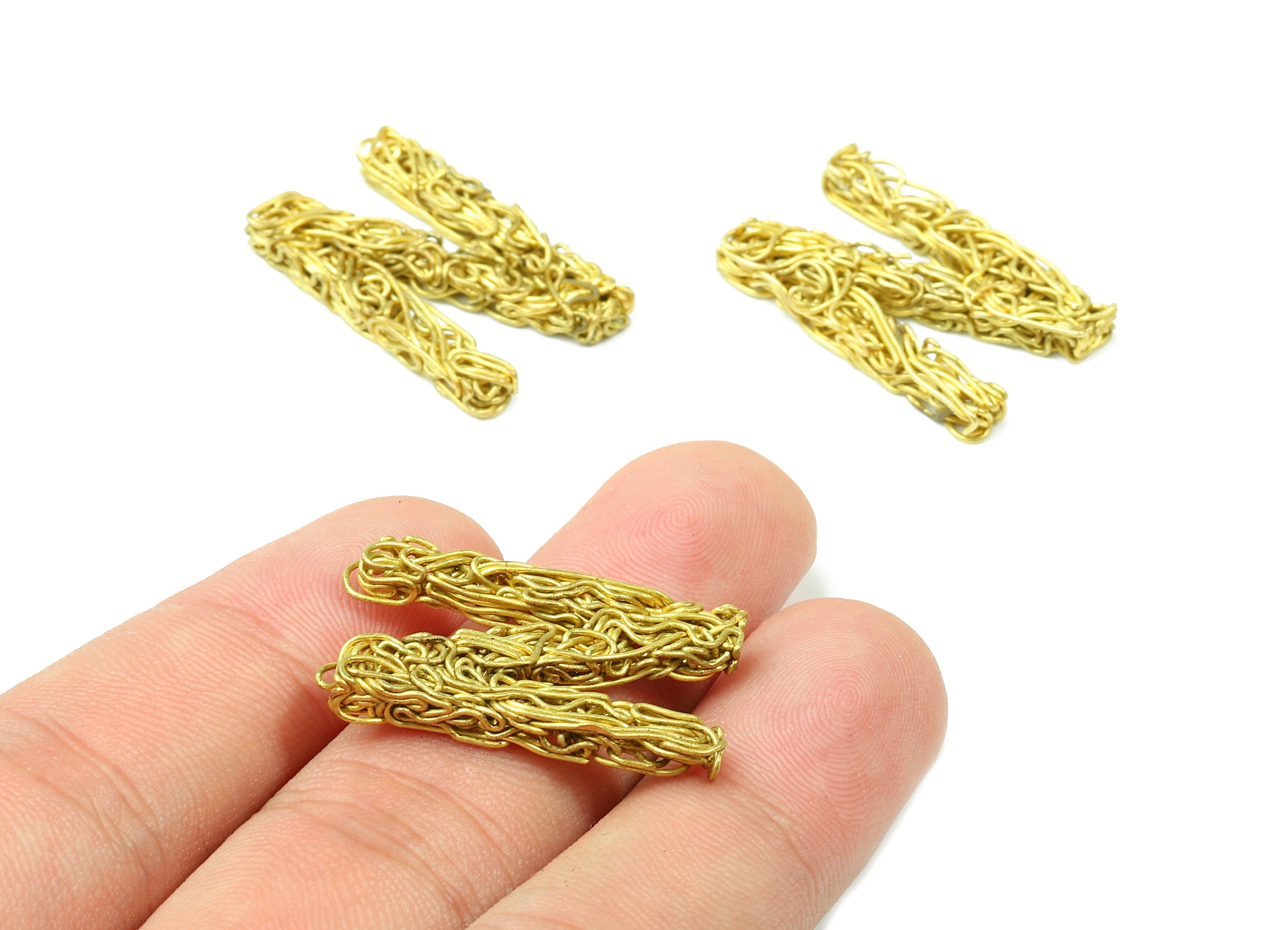 Brass N letter Pendant - Raw Brass Hammered Wire Letter N Alphabets Charms - Jewelry Supplies - 28.07x16.35x3.4mm - PP2932 - DOMEDBAZAAR