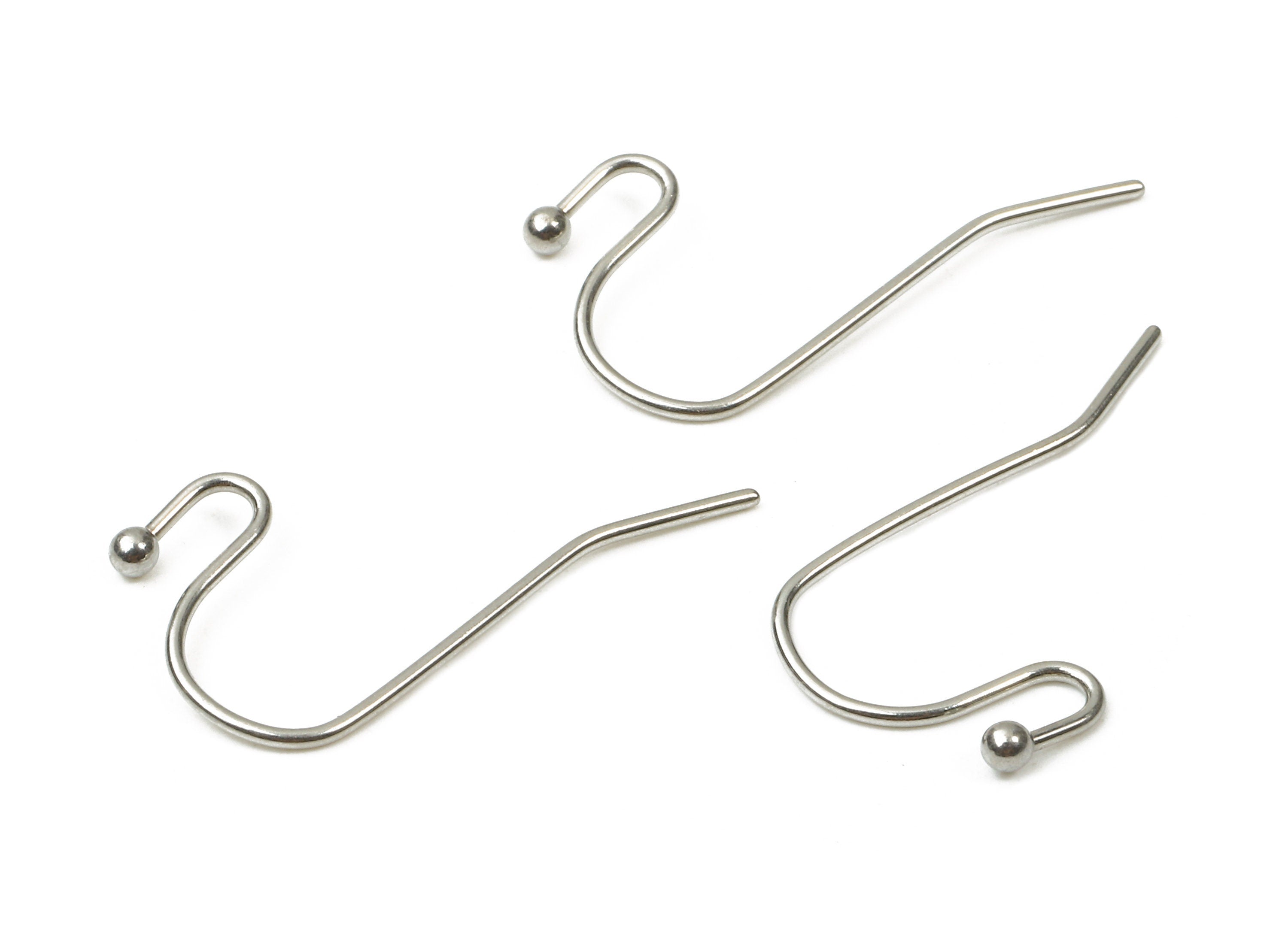 Stainless Steel Earring Hook - Stainless Steel Earring Wires - Earring Findings - Jewelry Supplies - 20.98x11.44x1.72mm - PP2825 - DOMEDBAZAAR
