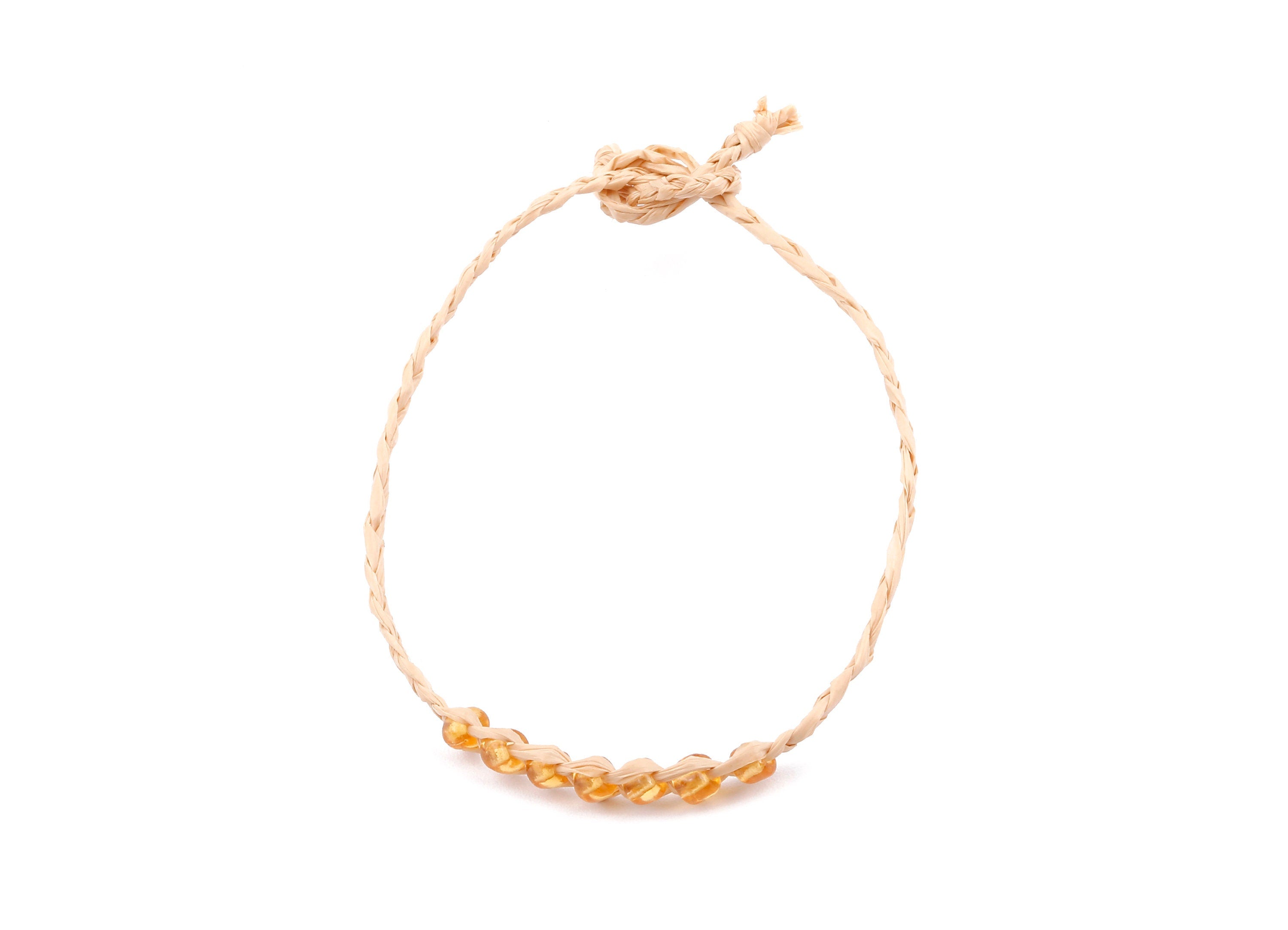 Lafite Grass Knotted Bracelet with Acrylic Beads - Lafite Grass Bracelet - Acrylic Beads Bracelet - Bracelet Jewelry - 264x4.29mm - LS1007 - DOMEDBAZAAR