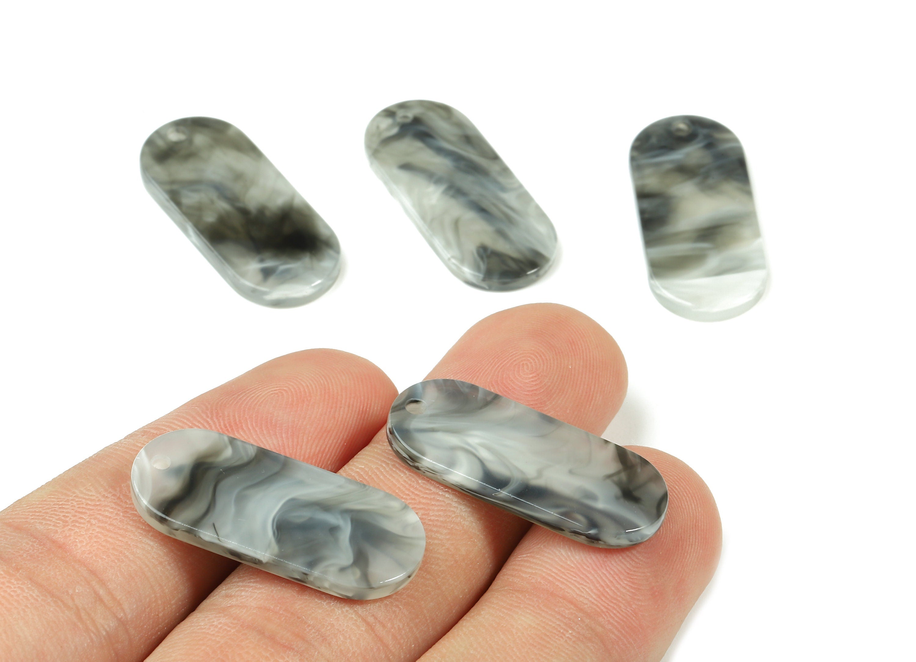 Acetate Oval Charms - Oval Earrings and Pendant - Earring Findings - Jewelry Supplies - Color Code: A231 - 26.6x11.7x2.65mm - AC1209-A231 - DOMEDBAZAAR