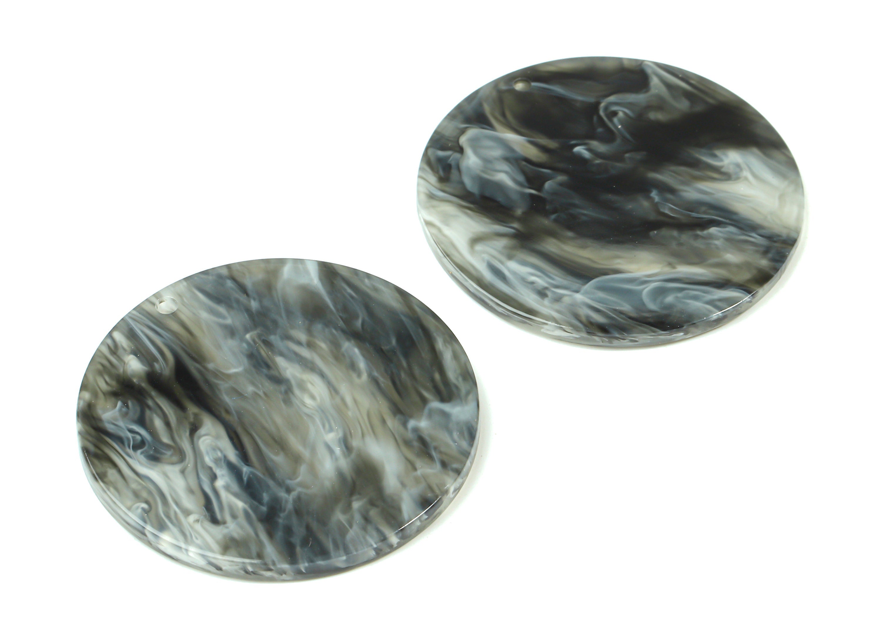 Acetate Round Charms - Coin Earrings and Pendant - Earring Findings - Jewelry Supplys - Color Code: A231 - 34.8x34.8x2.54mm - AC1135-A231 - DOMEDBAZAAR