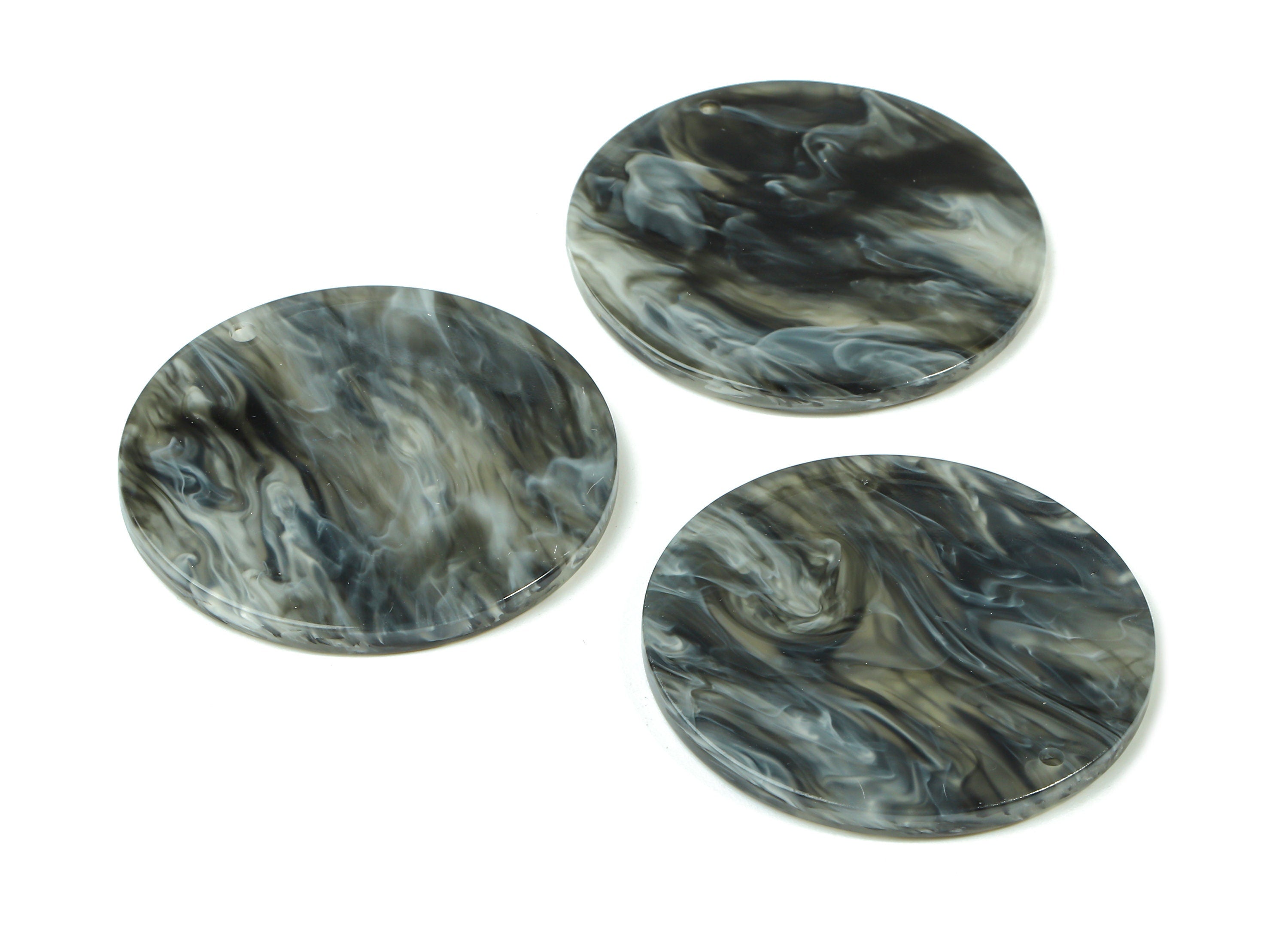 Acetate Round Charms - Coin Earrings and Pendant - Earring Findings - Jewelry Supplys - Color Code: A231 - 34.8x34.8x2.54mm - AC1135-A231 - DOMEDBAZAAR