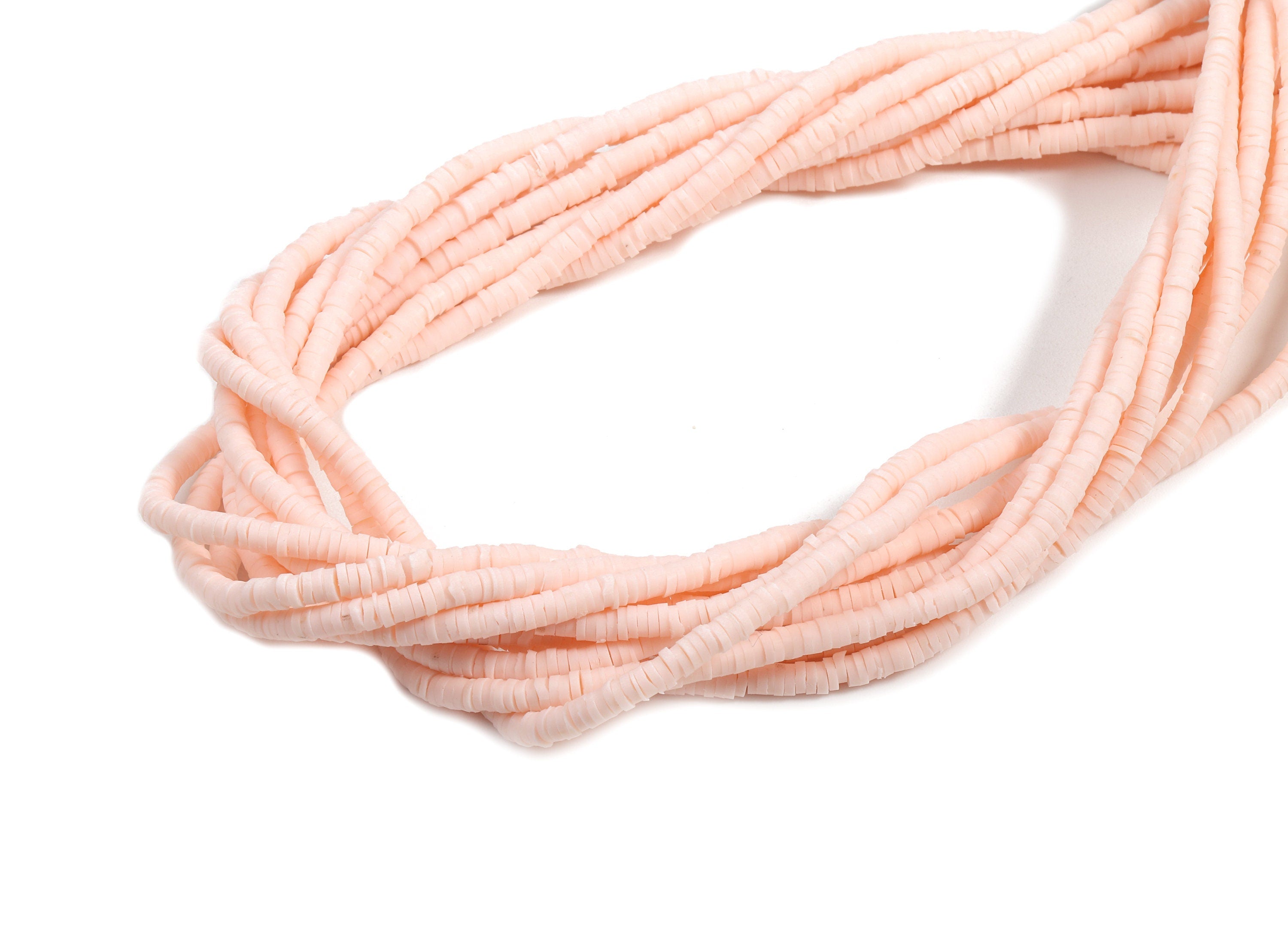 Vinyl Heishi Bead Clay Disc - African Colored Disc Spacer Bead - Polymer Clay Disc Bead - 17.3“/ 1 Strand / 3mm - 440x3.2x0.9mm -NS1062-182C - DOMEDBAZAAR