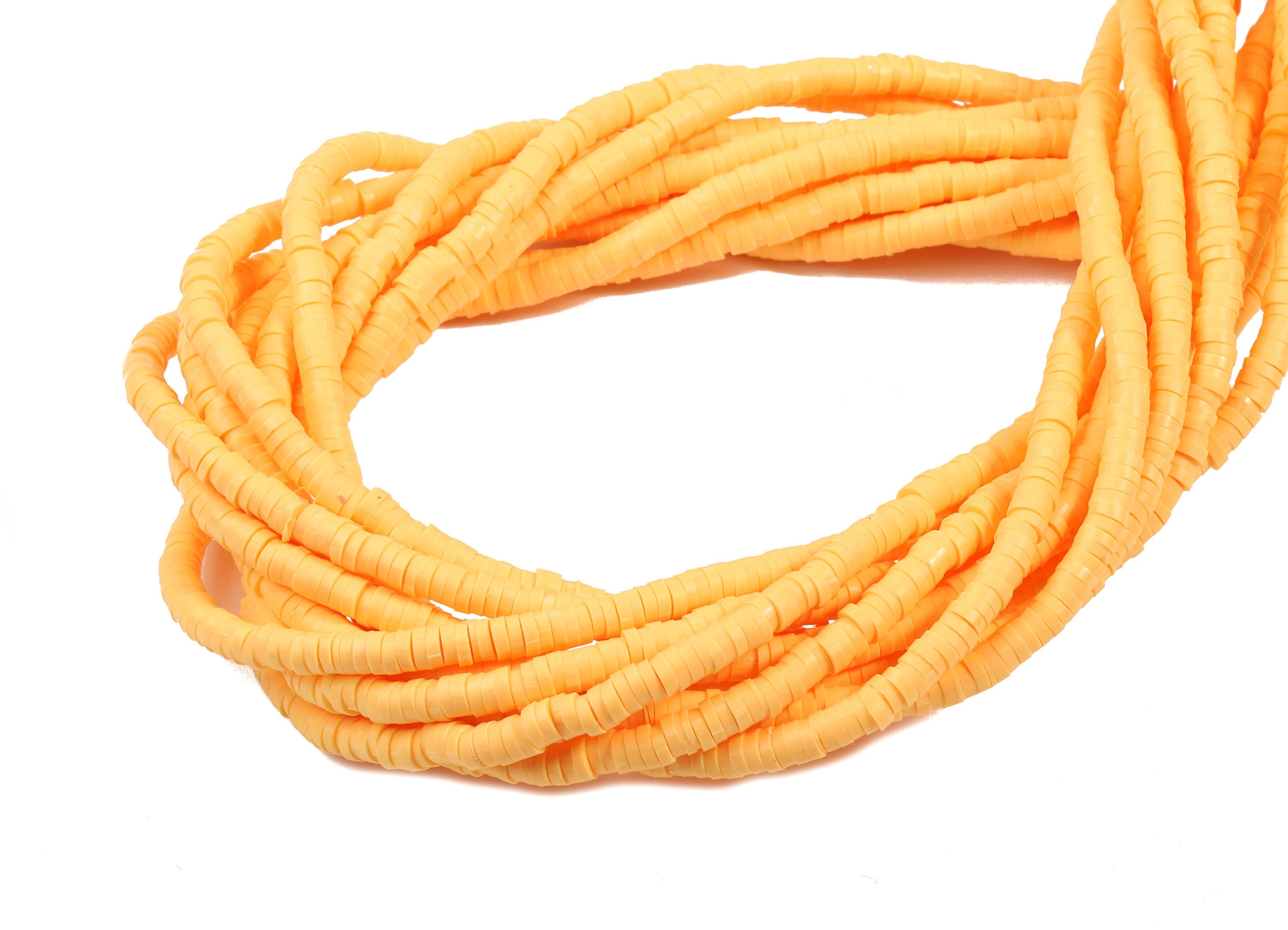 Vinyl Heishi Bead Clay Disc - African Colored Disc Spacer Bead - Polymer Clay Disc Bead - 17.3“/ 1 Strand / 3 mm- 440x3.2x0.9mm -NS1062-136C - DOMEDBAZAAR