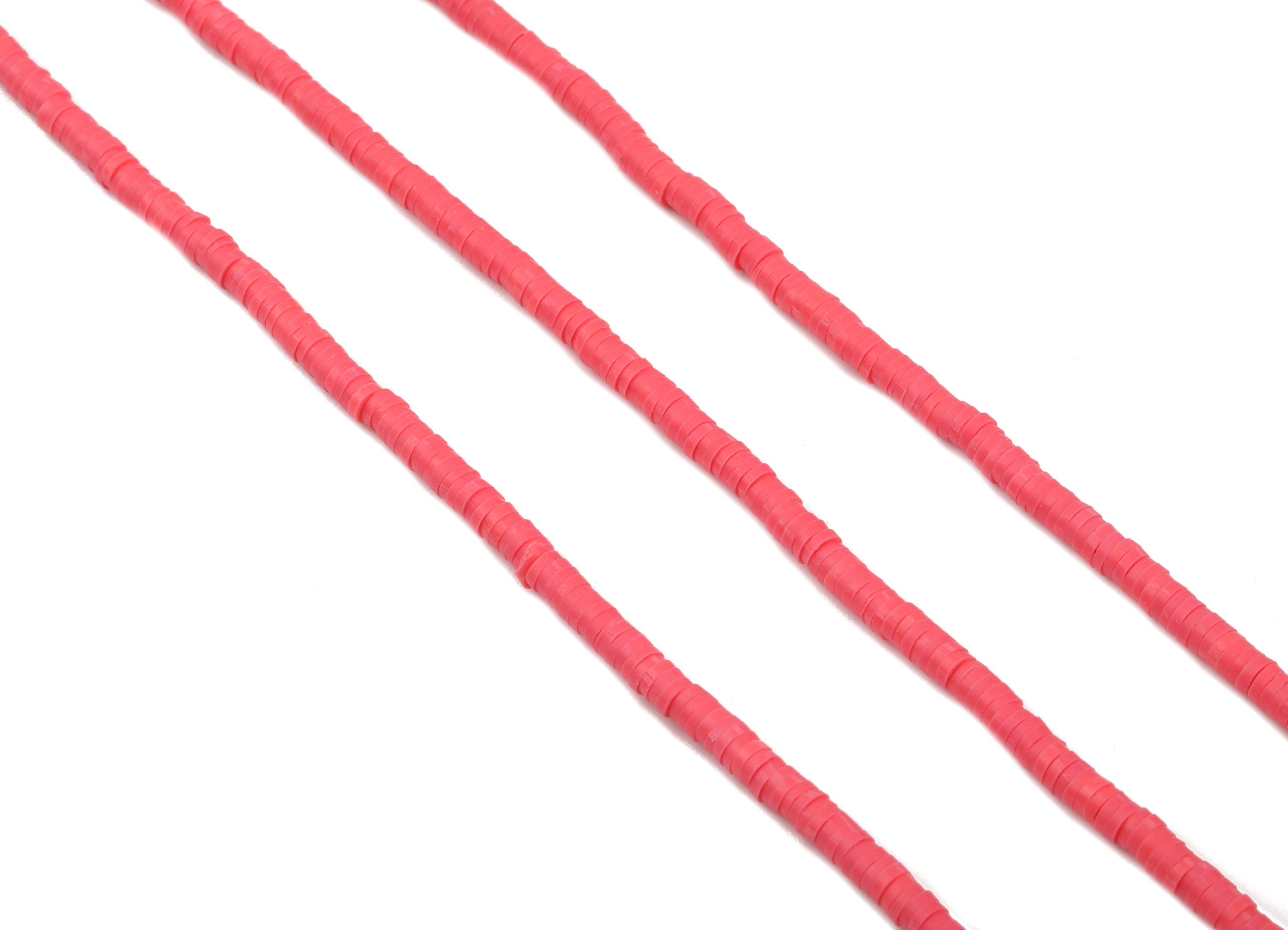 Vinyl Heishi Bead Clay Disc - African Colored Disc Spacer Bead - Polymer Clay Disc Bead - 17.3 / 1 Strand / 3mm - 440x3.2x0.9mm-NS1062-1915C - DOMEDBAZAAR