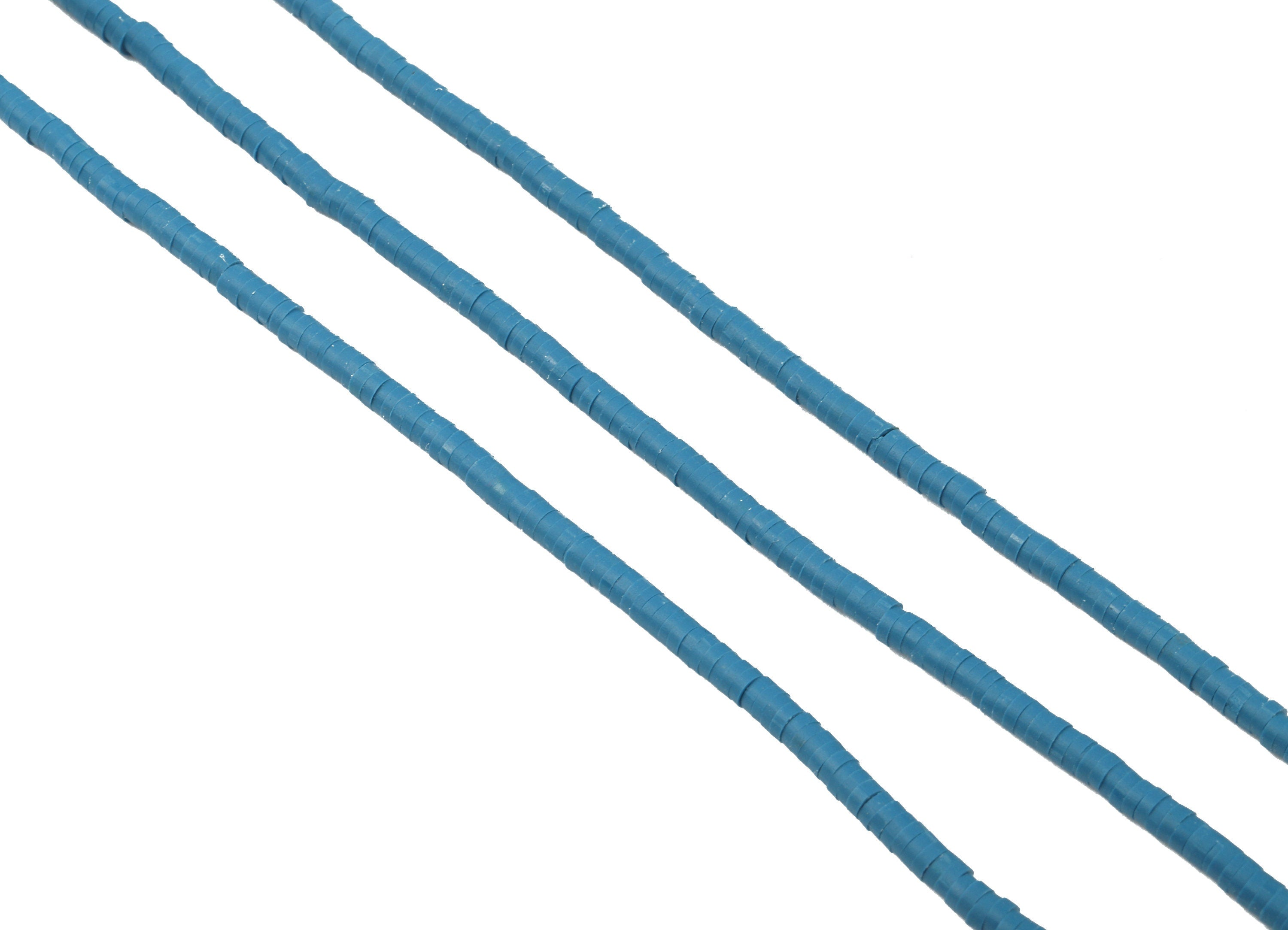 Vinyl Heishi Bead Clay Disc - African Colored Disc Spacer Bead - Polymer Clay Disc Bead - 17.3 / 1 Strand / 3mm - 440x3.2x0.9mm-NS1062-7707C - DOMEDBAZAAR