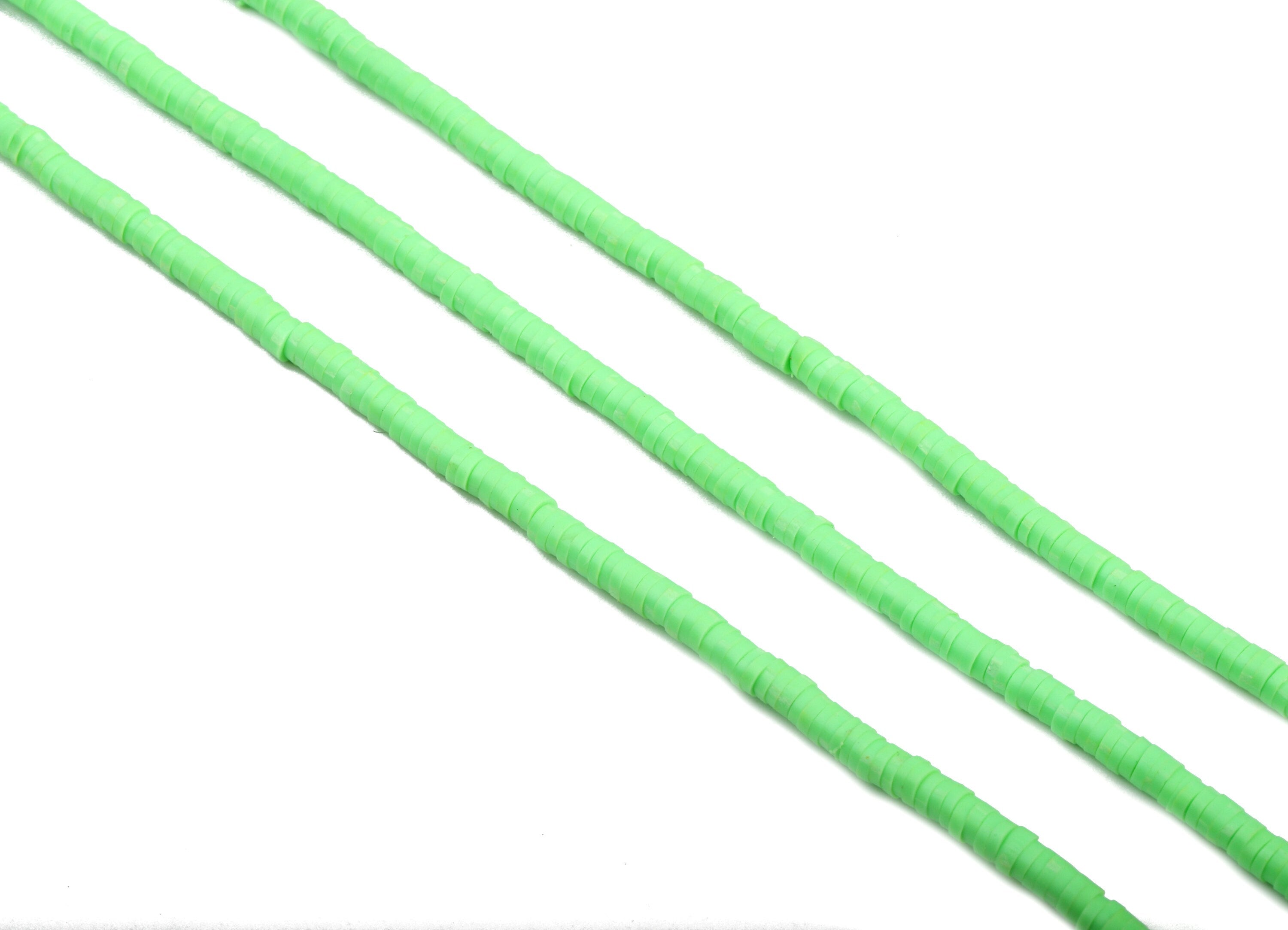 Vinyl Heishi Bead Clay Disc - African Colored Disc Spacer Bead - Polymer Clay Disc Bead - 17.3 / 1 Strand / 3mm - 440x3.2x0.9mm-NS1062-7487C - DOMEDBAZAAR