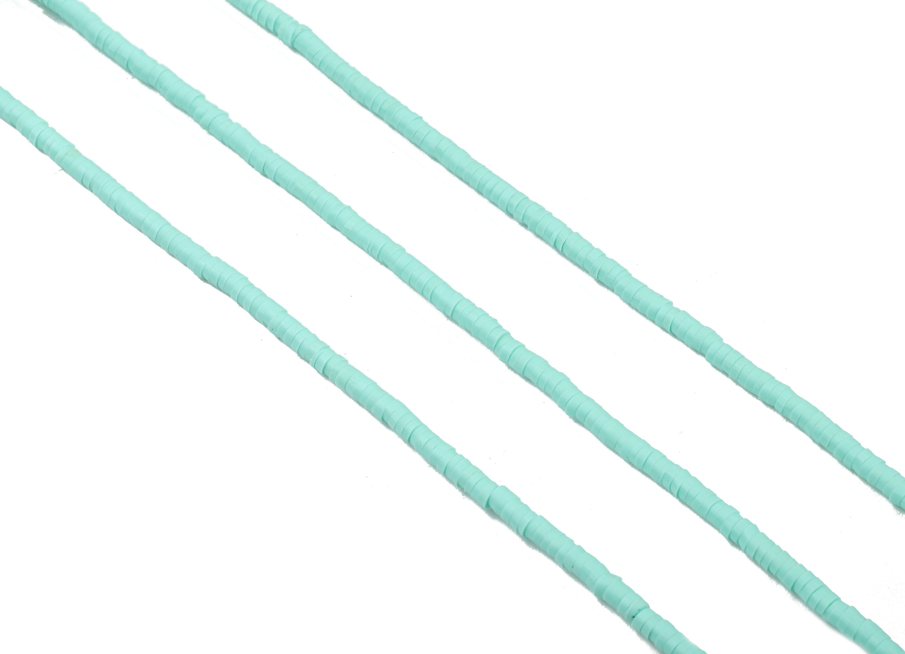 Vinyl Heishi Bead Clay Disc - African Colored Disc Spacer Bead - Polymer Clay Disc Bead - 17.3 / 1 Strand / 3mm - 440x3.2x0.9mm -NS1062-572C - DOMEDBAZAAR