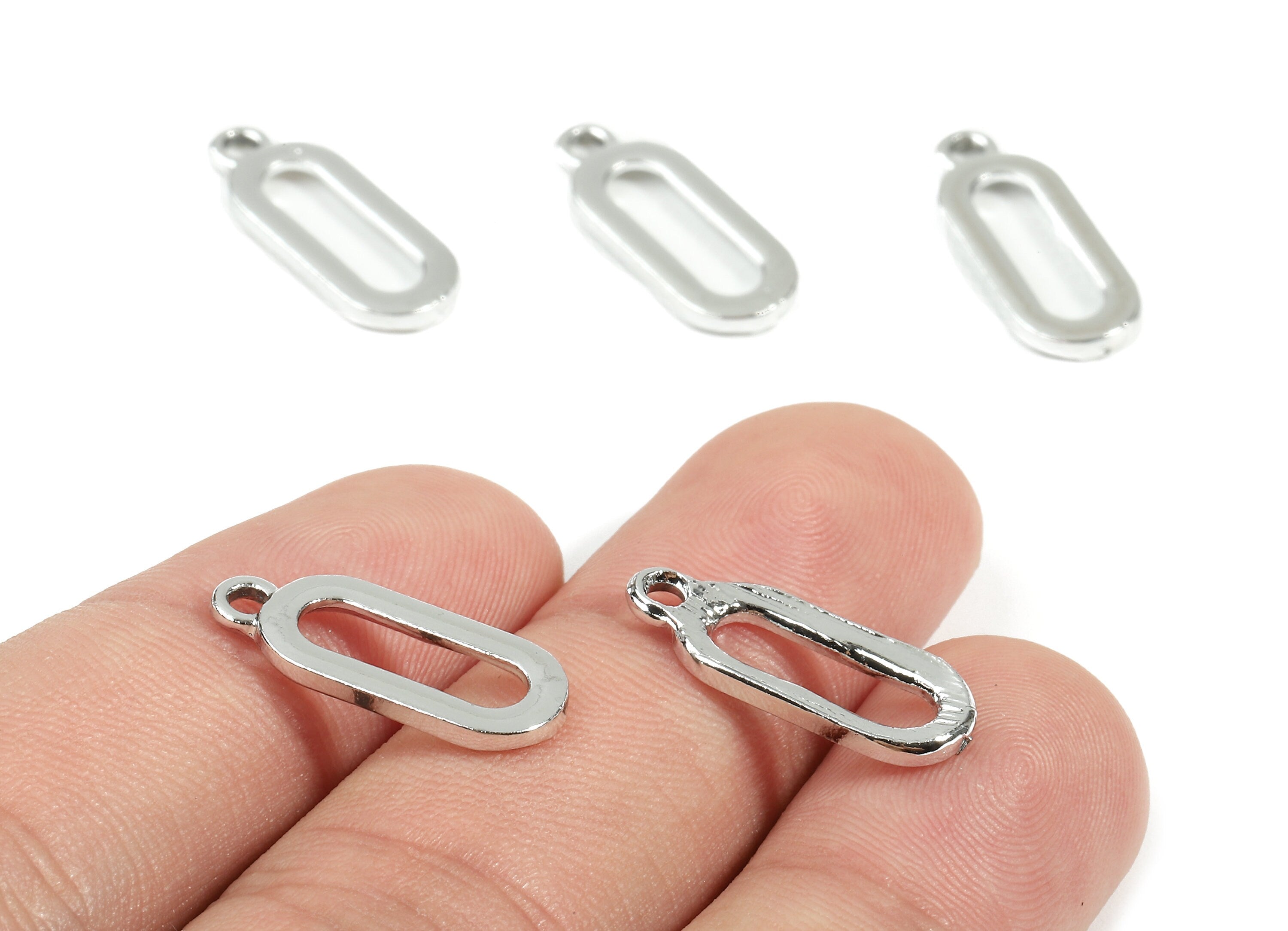 Alloy Round Clef Charms - Zinc Alloy Round Clef Earrings and Pendant - Silver Tone Plated - Earring Findings - 19.53x7.68x1.59mm - ZZ1493 - DOMEDBAZAAR