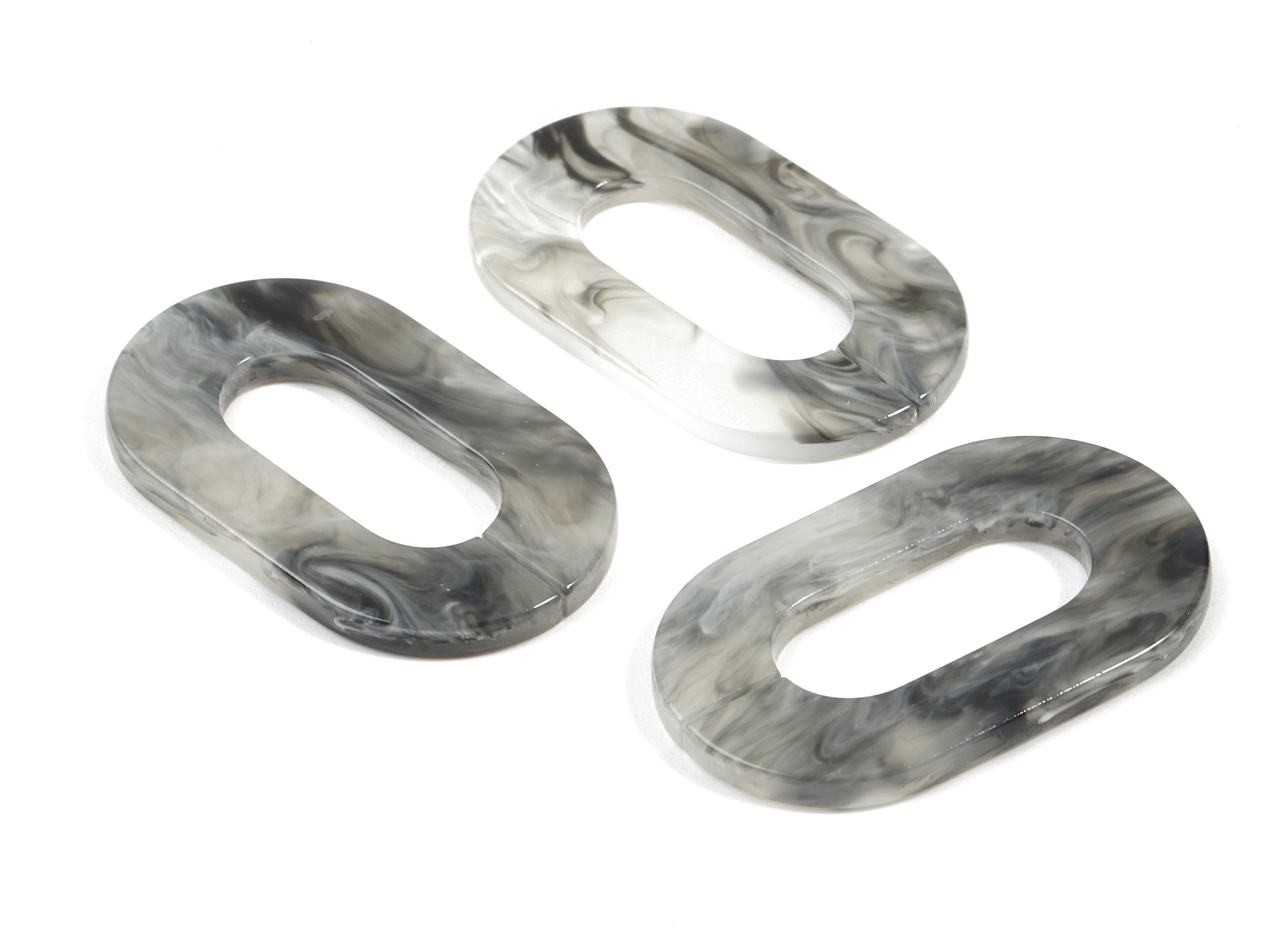 Acetate Oval Charms - Laser Cut Open Oval Flat Cable Chain - Acetate Oval Connectors - Color Code: A231 - 32.52x19.75x2.66mm - AC1148-A231 - DOMEDBAZAAR