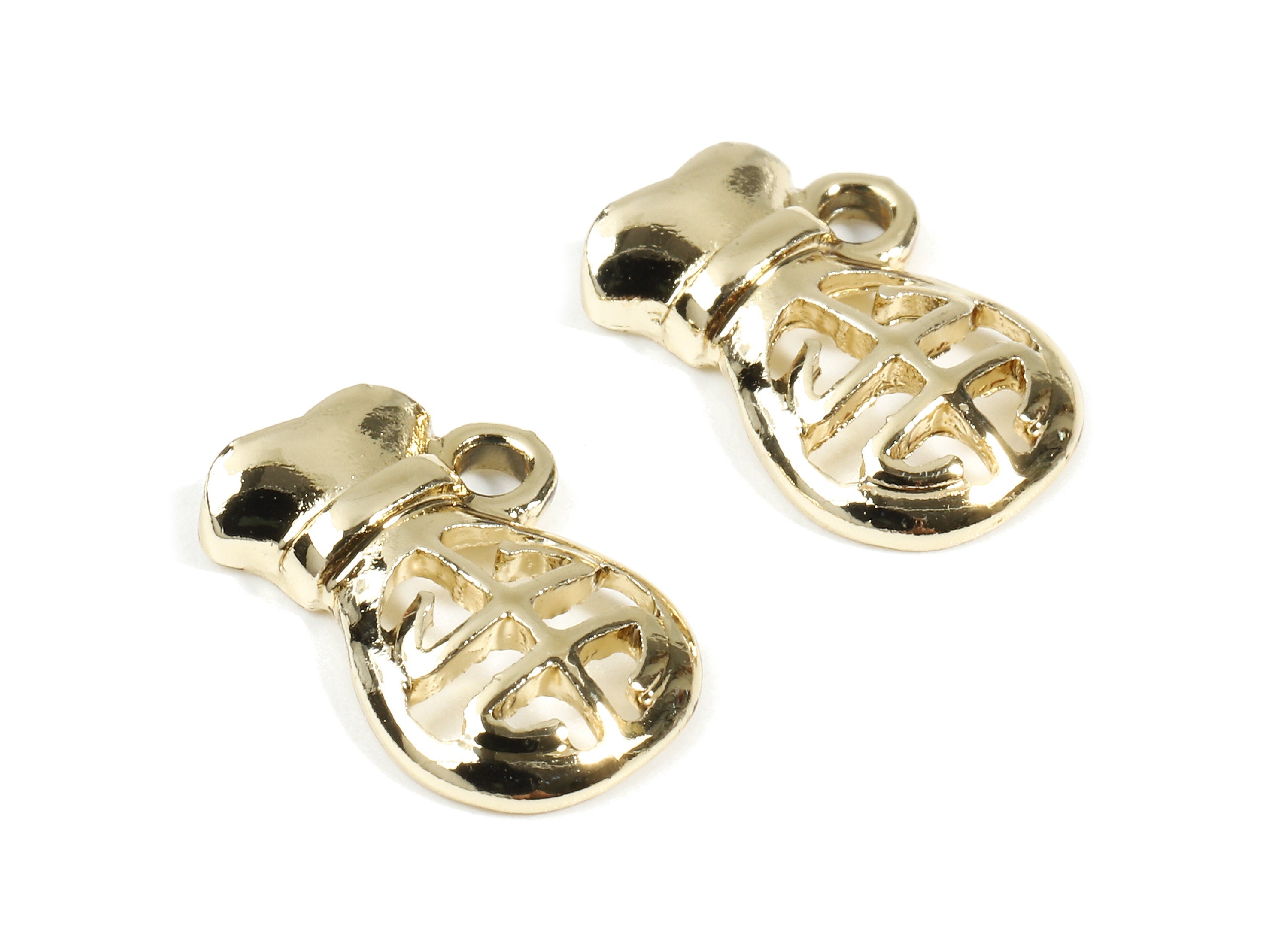 Alloy Vase Clef Charms - Zinc Alloy Vase Clef Earrings and Pendant - Gold Tone Plated Pendant - 15.16x10.44x3mm - ZZ1496 - DOMEDBAZAAR