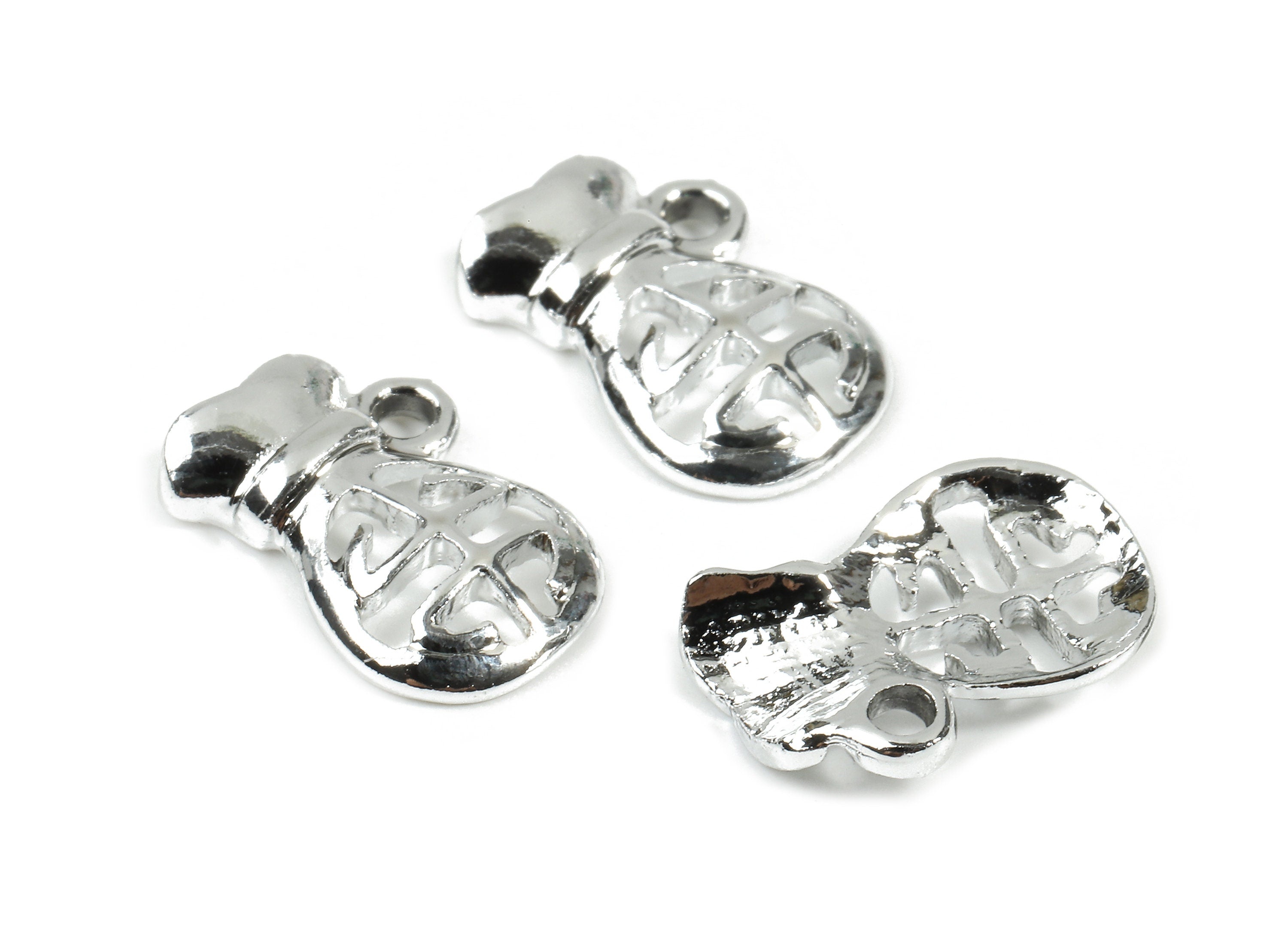 Alloy Vase Clef Charms - Zinc Alloy Vase Clef Earrings and Pendant - Silver Tone Plated Pendant - 15.16x10.44x3mm - ZZ1497 - DOMEDBAZAAR