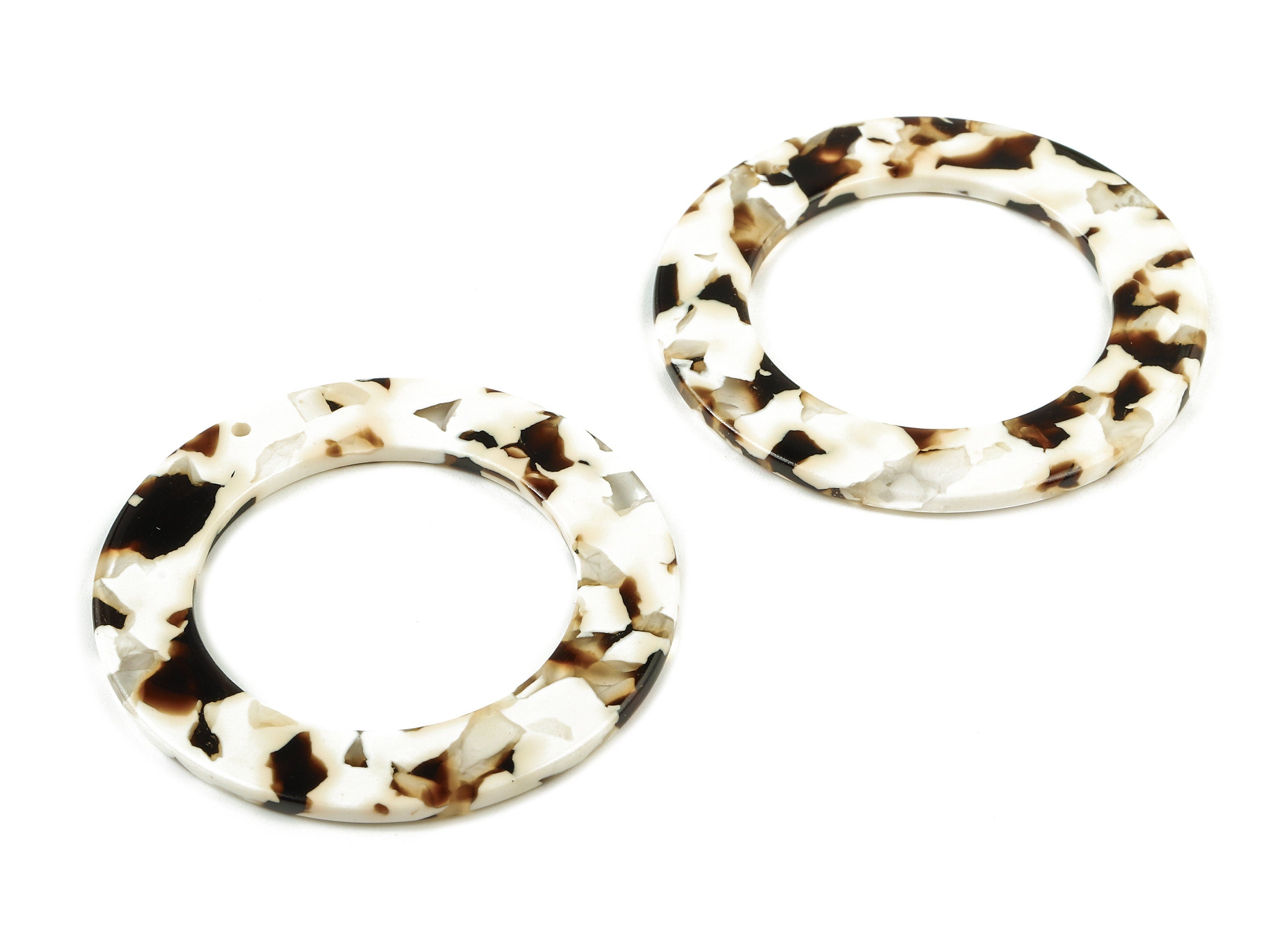 Acetate Circle Charms - Hoop Earrings & Pendant - Acetate Earrings for Big Circle - Color Code: A257- 47.86x47.86x2.67mm - AC1245-A257 - DOMEDBAZAAR