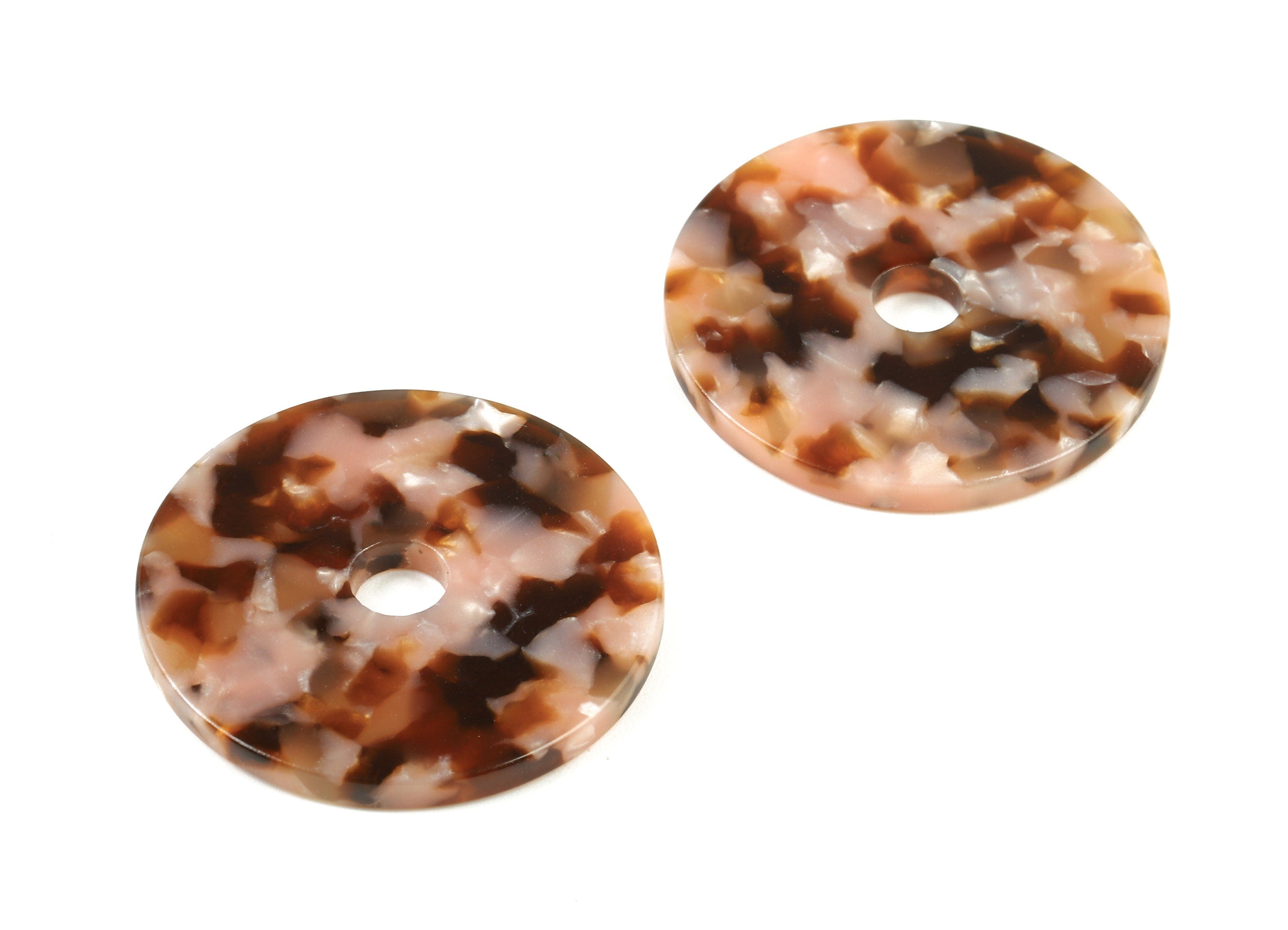Acetate Round Charms - Circle Earring & Pendant - Earring Findings - Jewelry Supplies - Color Code: A405 - 30.49x30.49x2.6mm - AC1748-A405 - DOMEDBAZAAR