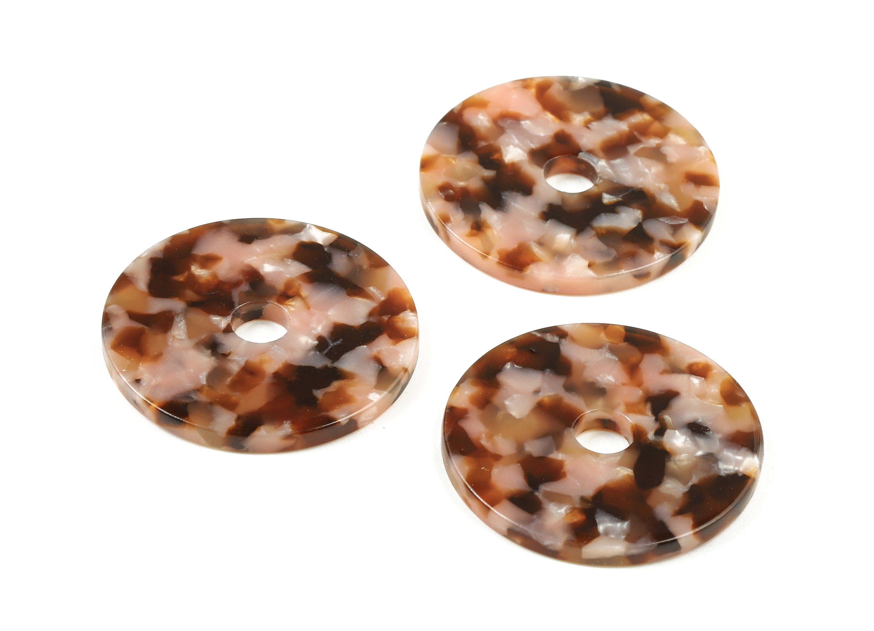 Acetate Round Charms - Circle Earring & Pendant - Earring Findings - Jewelry Supplies - Color Code: A405 - 30.49x30.49x2.6mm - AC1748-A405 - DOMEDBAZAAR