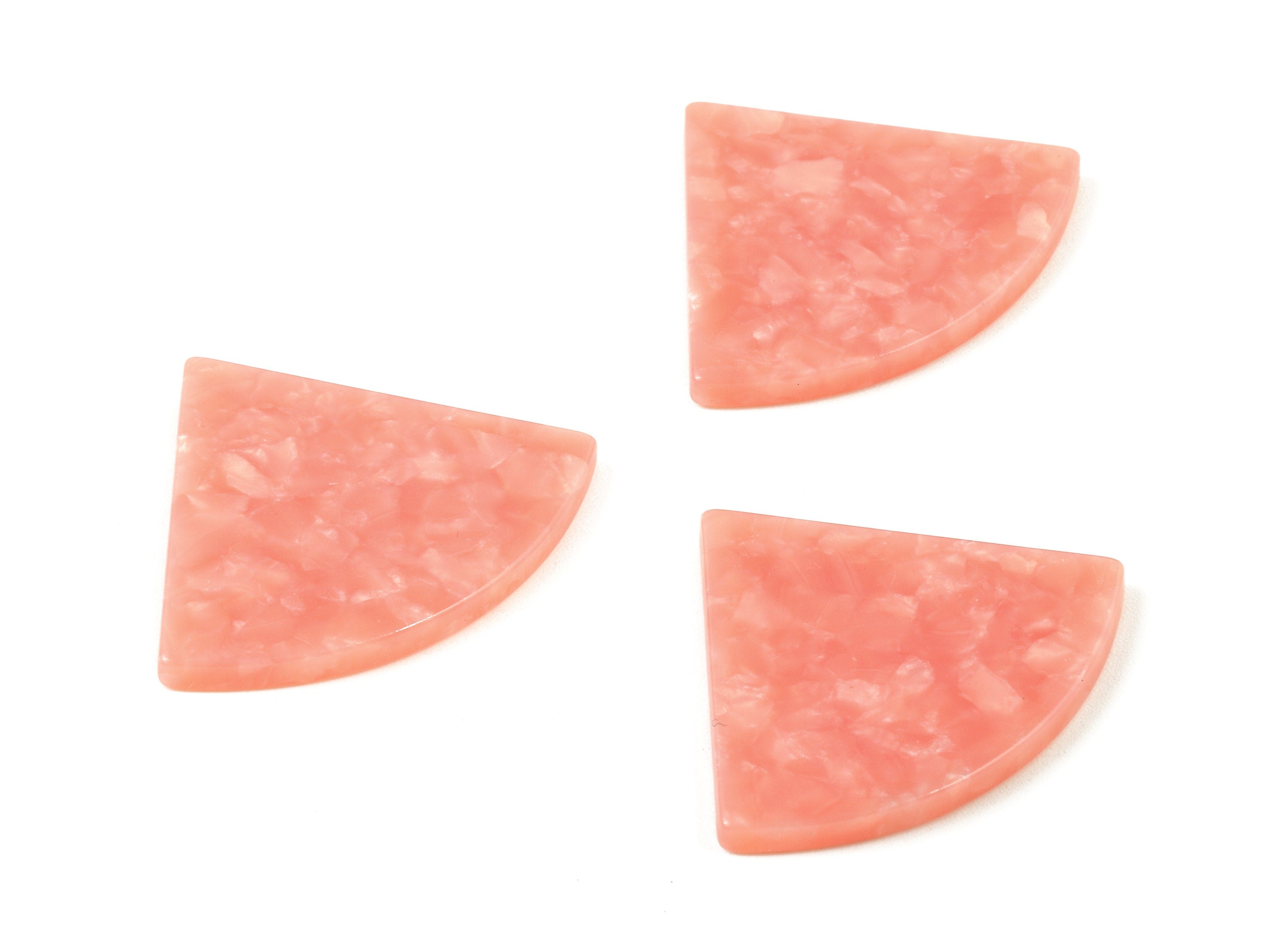 Acetate Pizza Charms - Pizza Earring & Pendant - Earring Findings - No Hole - Color Code: A409 - 34.71x28.41x2.62mm - AC1749-A409 - DOMEDBAZAAR