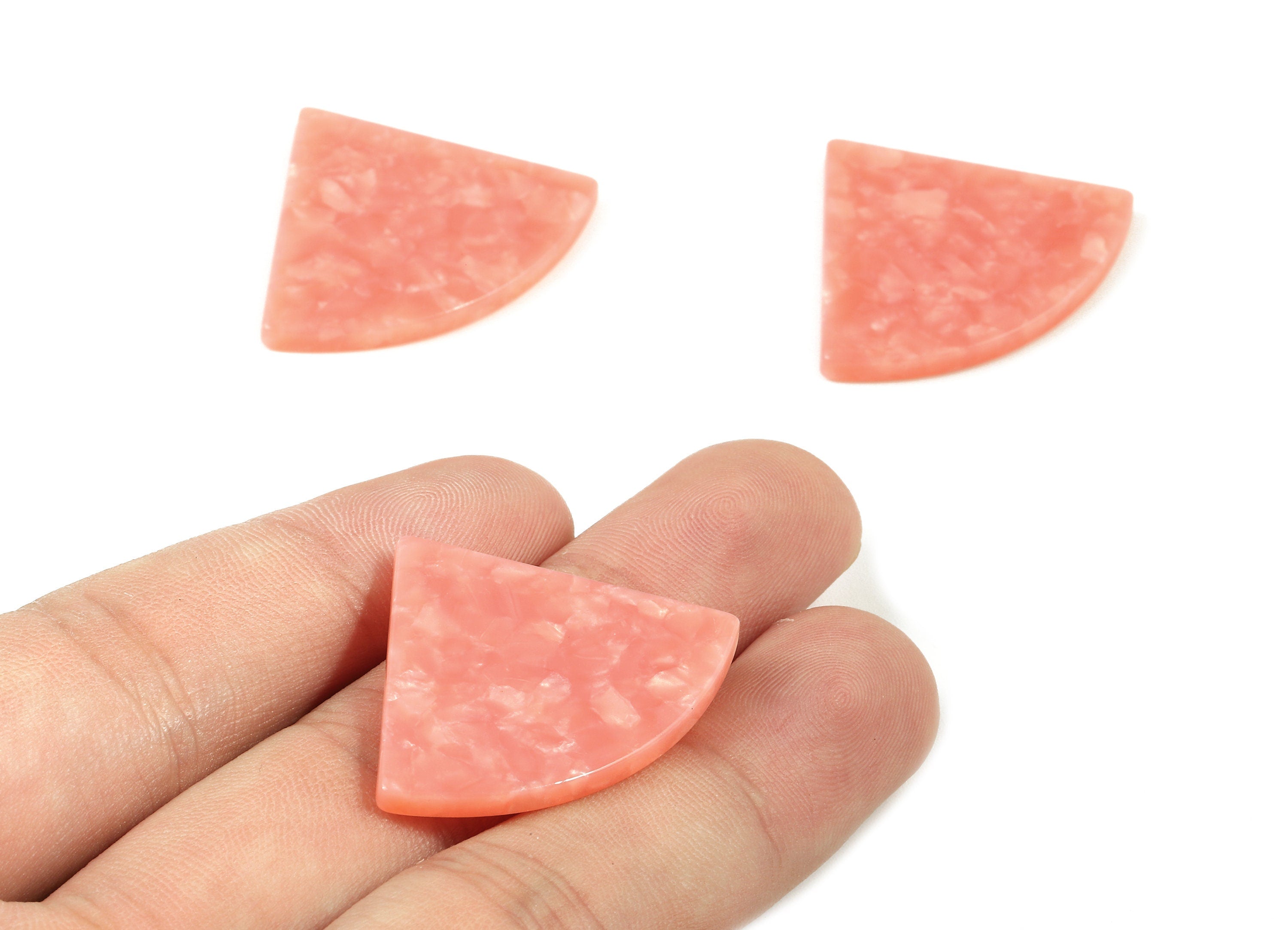 Acetate Pizza Charms - Pizza Earring & Pendant - Earring Findings - No Hole - Color Code: A409 - 34.71x28.41x2.62mm - AC1749-A409 - DOMEDBAZAAR