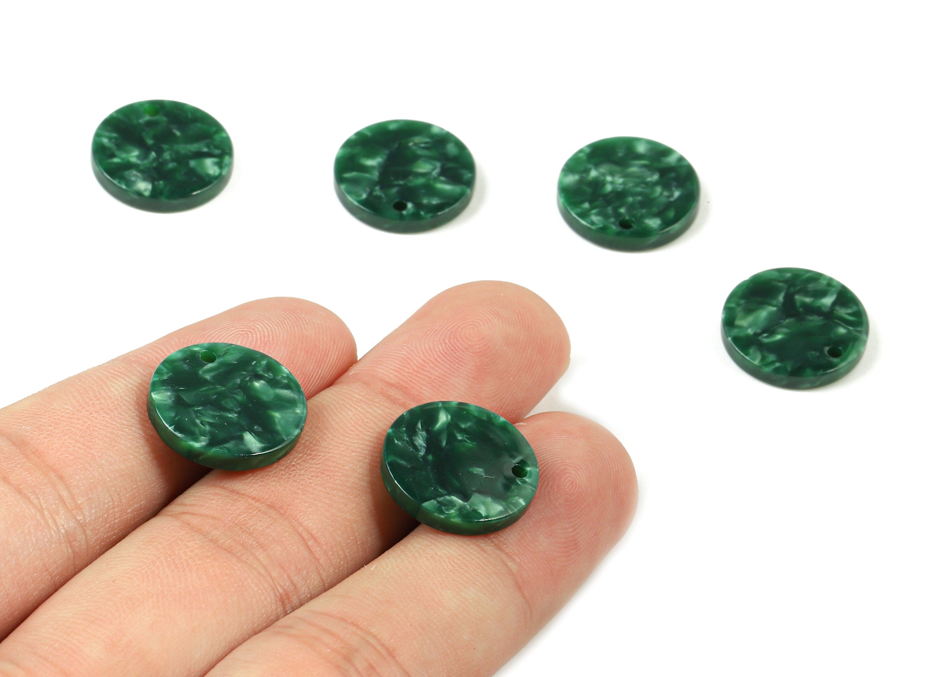 Acetate Round Charms - Round Earring and Pendant - Earring Findings - Jewelry Supplys - Color Code:A404 - 16.09x16.09x2.63mm - AC1107-A404 - DOMEDBAZAAR