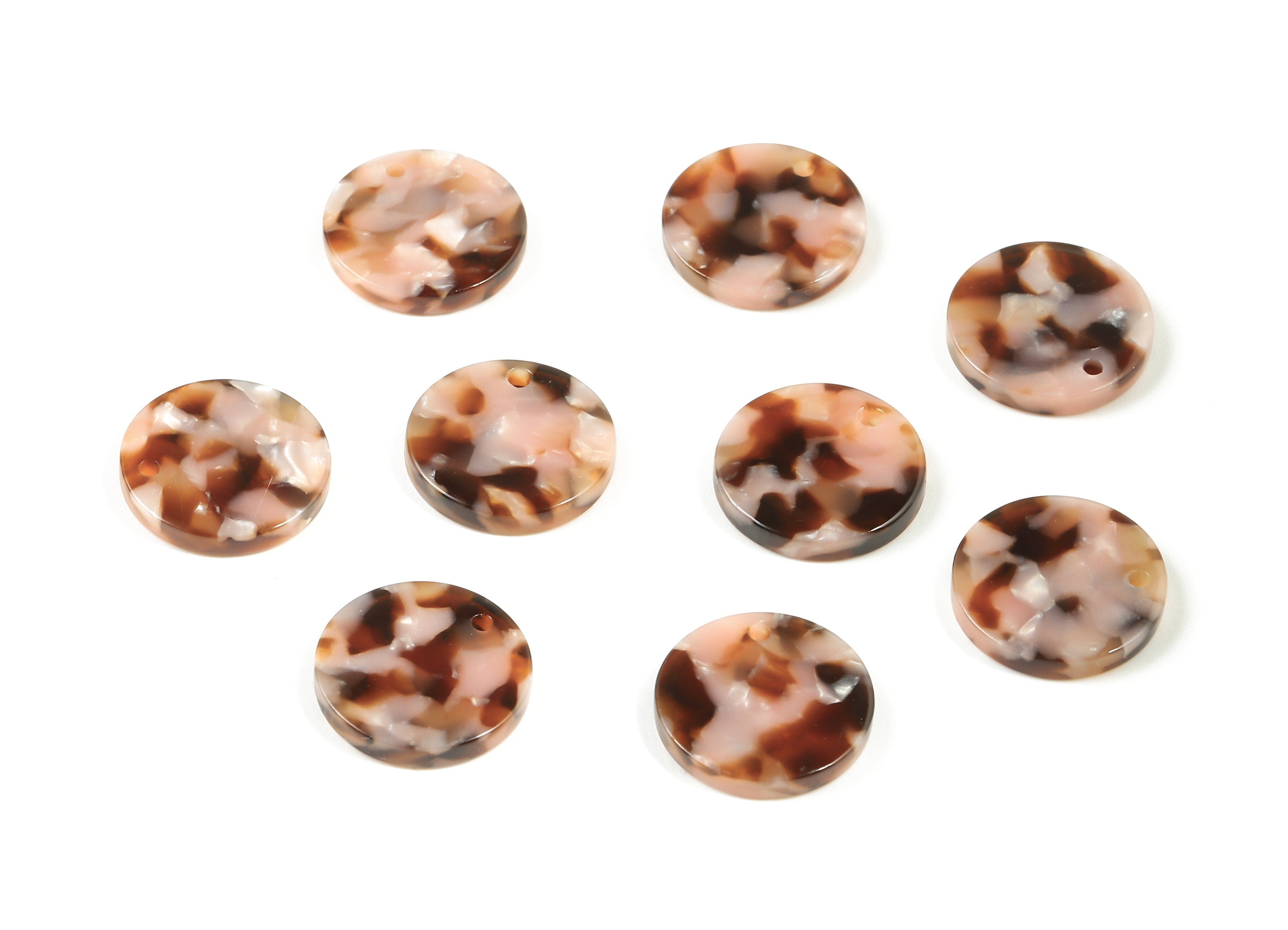 Acetate Round Charms - Round Earring and Pendant - Earring Findings - Jewelry Supplys - Color Code:A405 - 16.09x16.09x2.63mm - AC1107-A405 - DOMEDBAZAAR