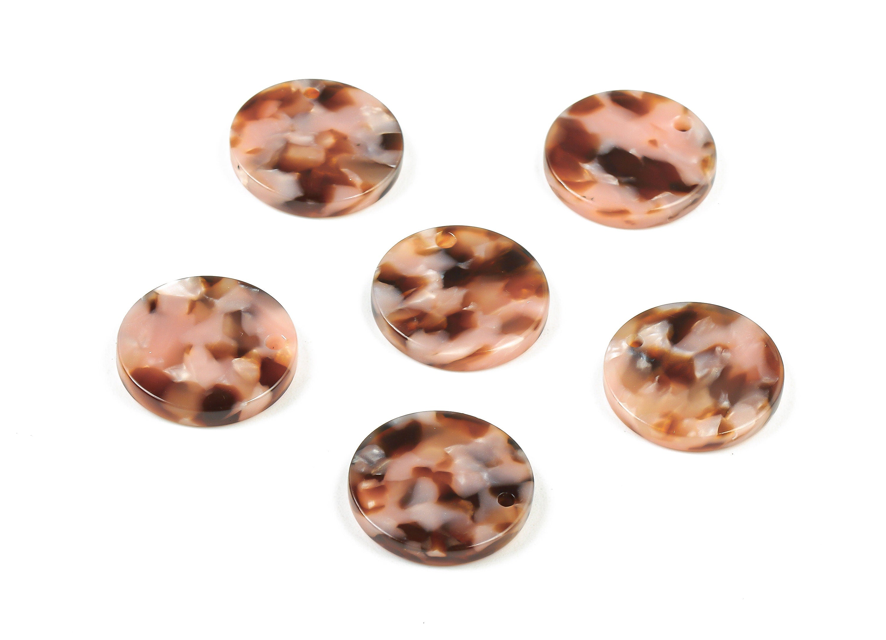 Acetate Round Charms - Round Earring and Pendant - Earring Findings - Jewelry Supplies - Color Code:A405 - 16.88x16.88x2.57mm - AC1609-A405 - DOMEDBAZAAR