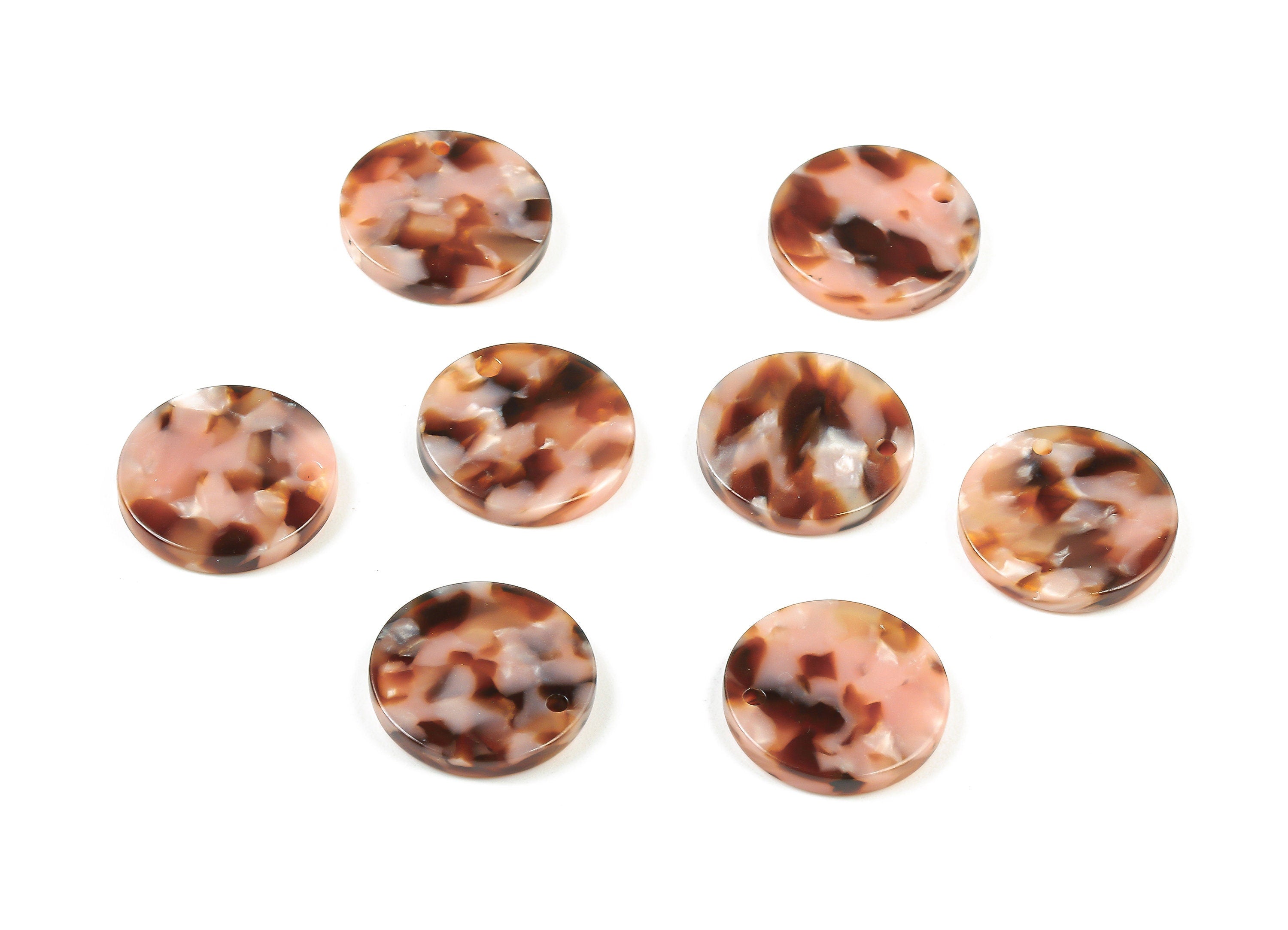 Acetate Round Charms - Round Earring and Pendant - Earring Findings - Jewelry Supplies - Color Code:A405 - 16.88x16.88x2.57mm - AC1609-A405 - DOMEDBAZAAR