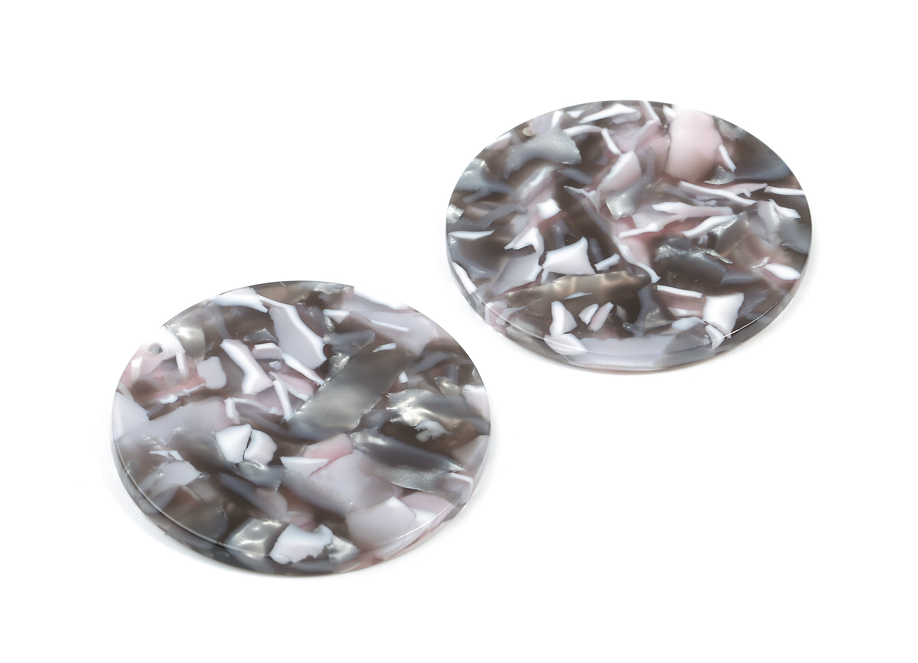 Acetate Round Charms - Round Earrings and Pendant - Earring Findings - Jewelry Supplies - Color Code: A20 - 37.4x37.4x2.54mm - AC1571-A20 - DOMEDBAZAAR