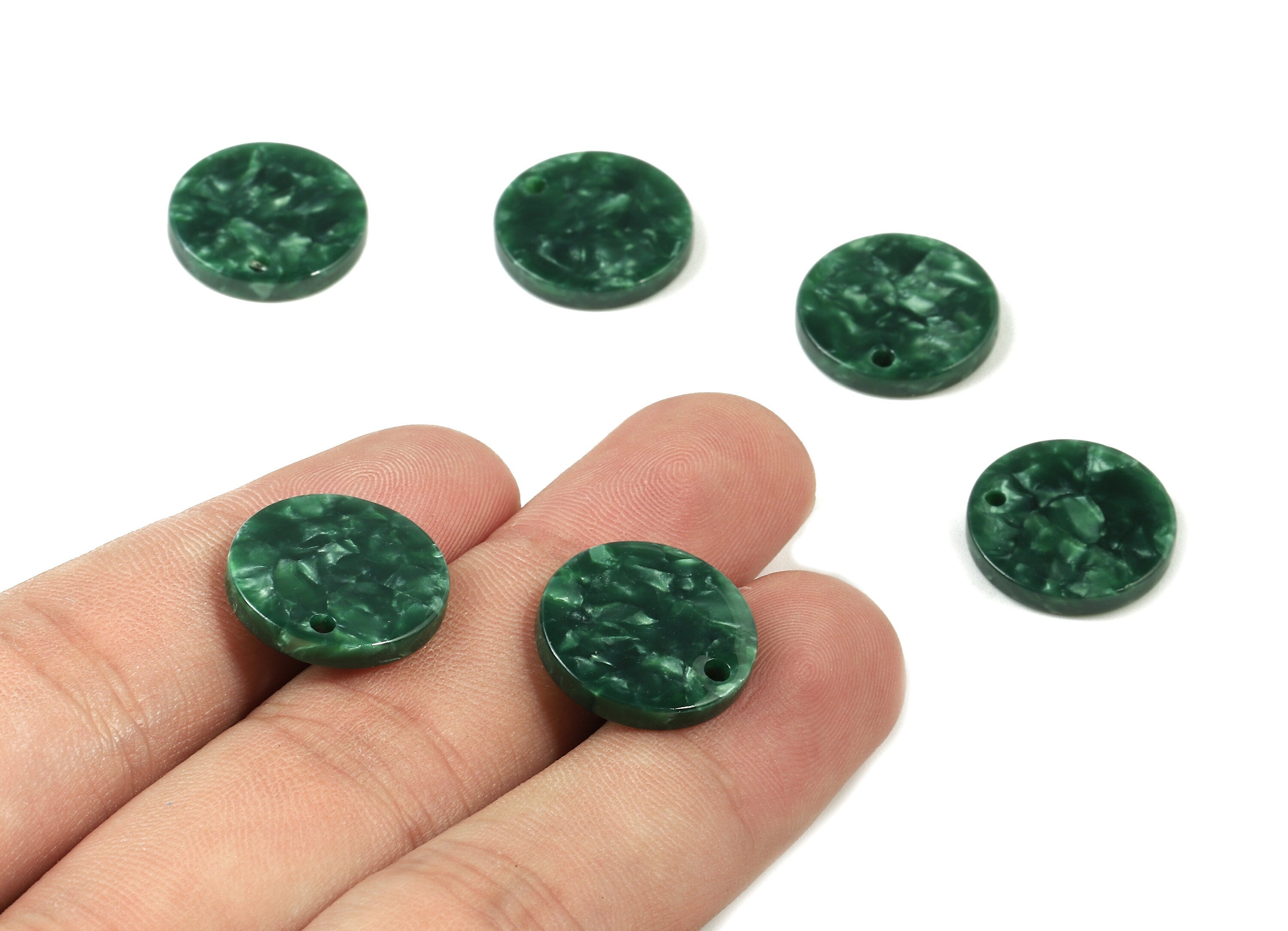 Acetate Round Charms - Round Earring and Pendant - Earring Findings - Jewelry Supplies - Color Code:A404 - 16.88x16.88x2.57mm - AC1609-A404 - DOMEDBAZAAR