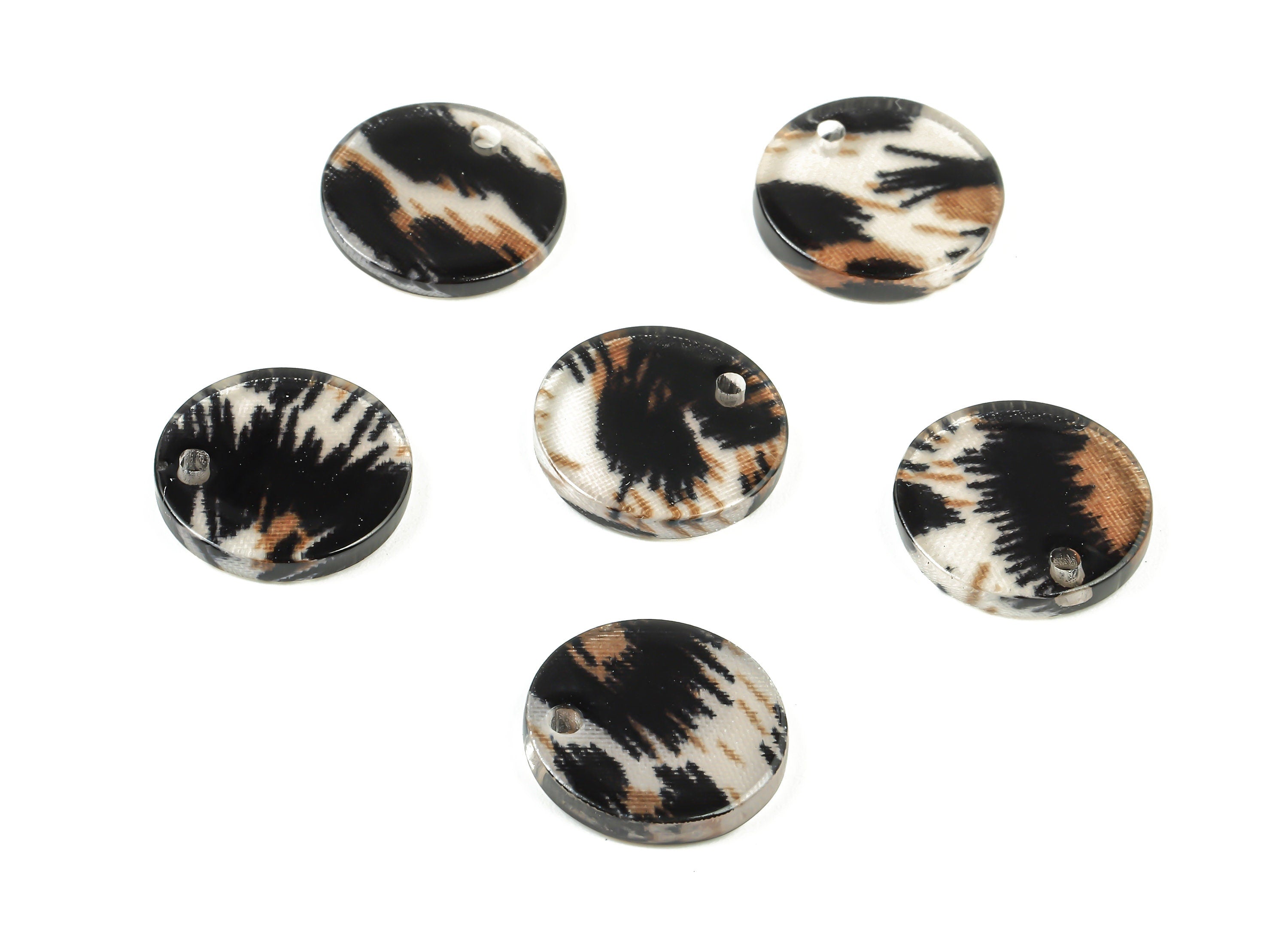 Acetate Round Charms - Round Earrings and Pendant - Earring Findings - Jewelry Supplies - Color Code:A266 - 14.73x14.73x2.48mm - AC1064-A266 - DOMEDBAZAAR