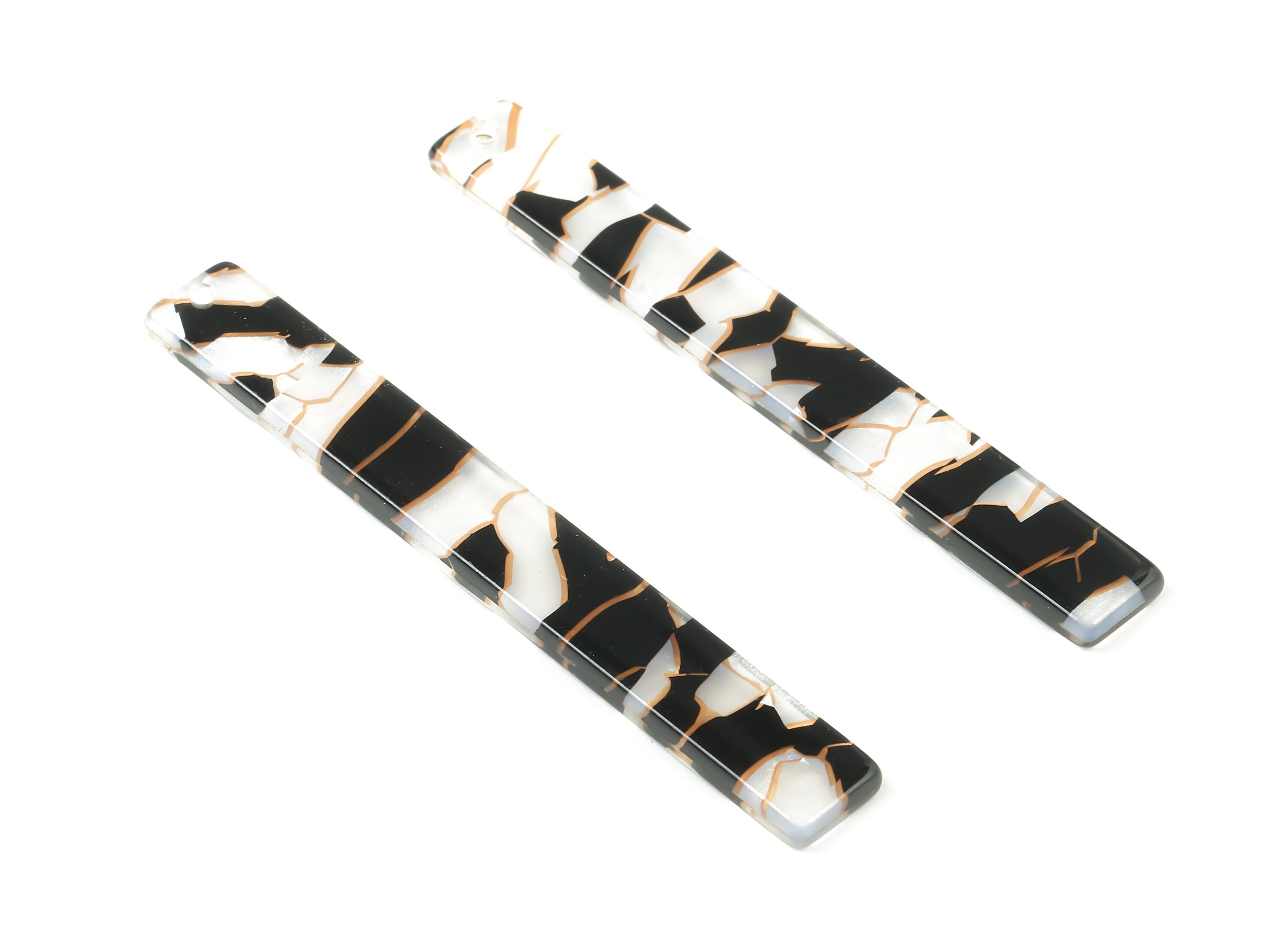 Acetate Stick Charms - Bar Earrings and Pendant - Earring Findings - Jewelry Supplys - Color Code: A403 - 59.94x7.68x2.63mm - AC1049-A403 - DOMEDBAZAAR