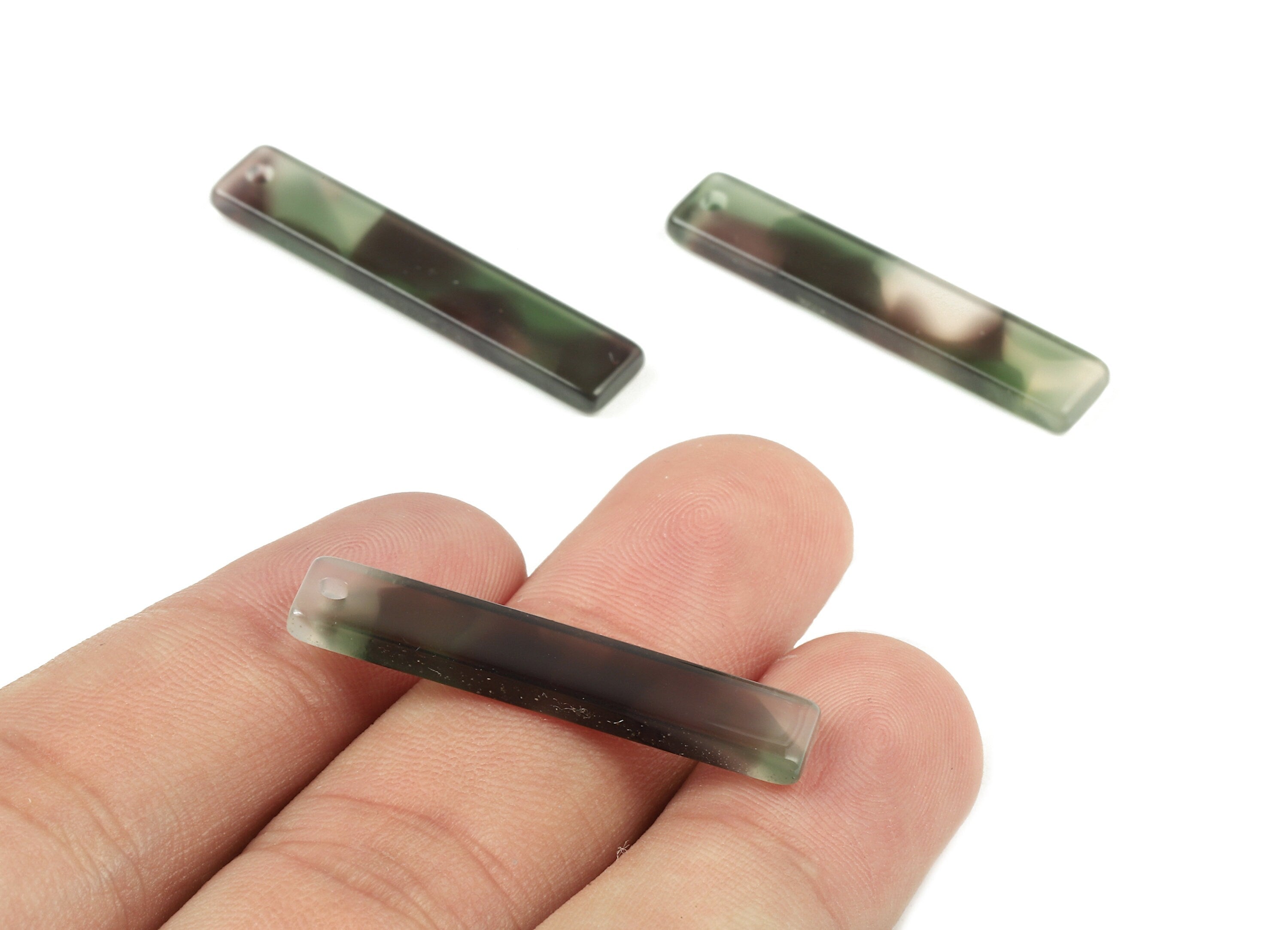 Acetate Stick Charms - Bar Earrings and Pendant - Earring Findings - Jewelry Supplys - Color Code: A349 - 34.08x6.67x2.54mm - AC1026-A349 - DOMEDBAZAAR