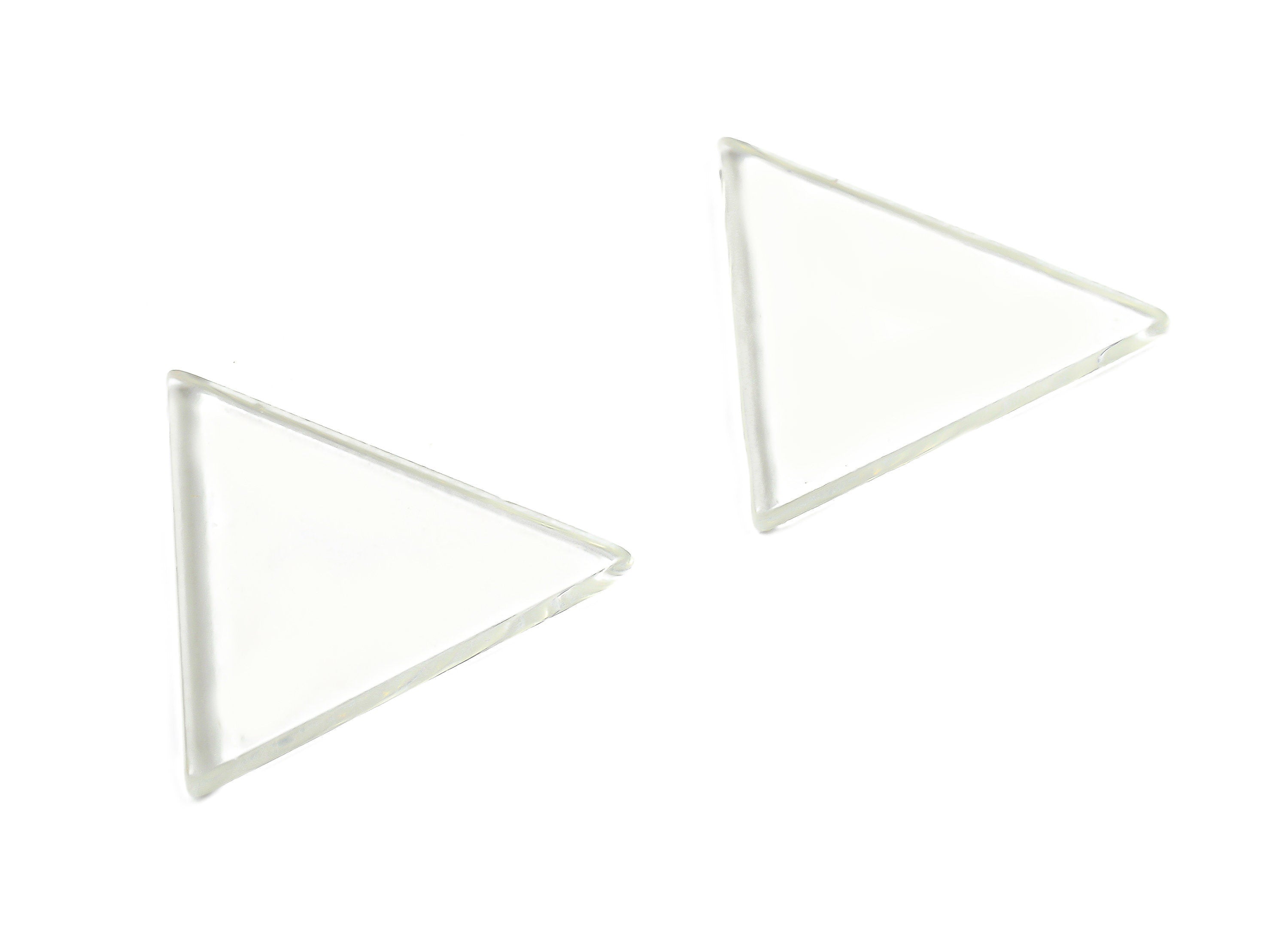 Acrylic Triangle Charms - Triangle Earrings and Pendant - Earring Findings - No Hole - Color Code: A63 - 21.32x21.32x1.97mm - AC1665-A63-0 - DOMEDBAZAAR