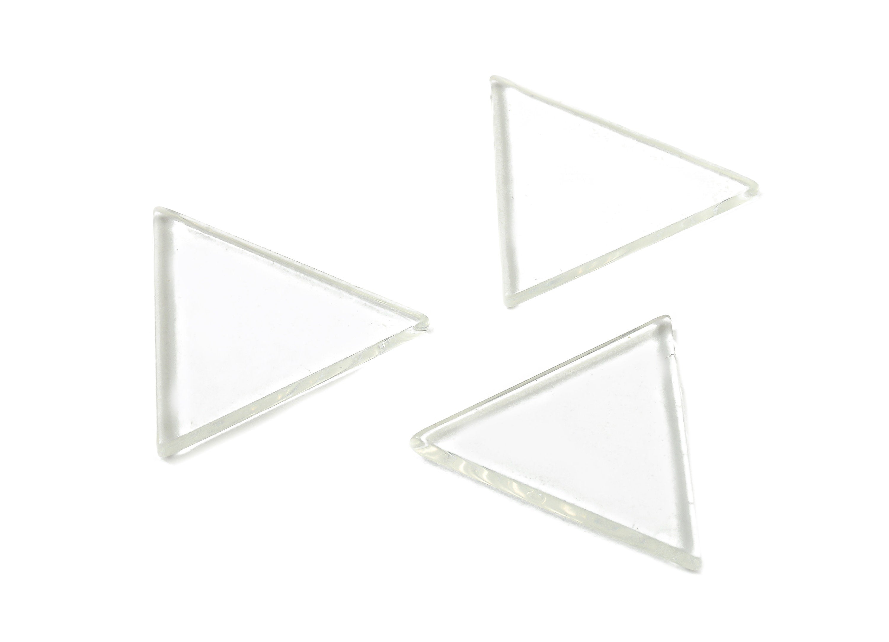 Acrylic Triangle Charms - Triangle Earrings and Pendant - Earring Findings - No Hole - Color Code: A63 - 21.32x21.32x1.97mm - AC1665-A63-0 - DOMEDBAZAAR