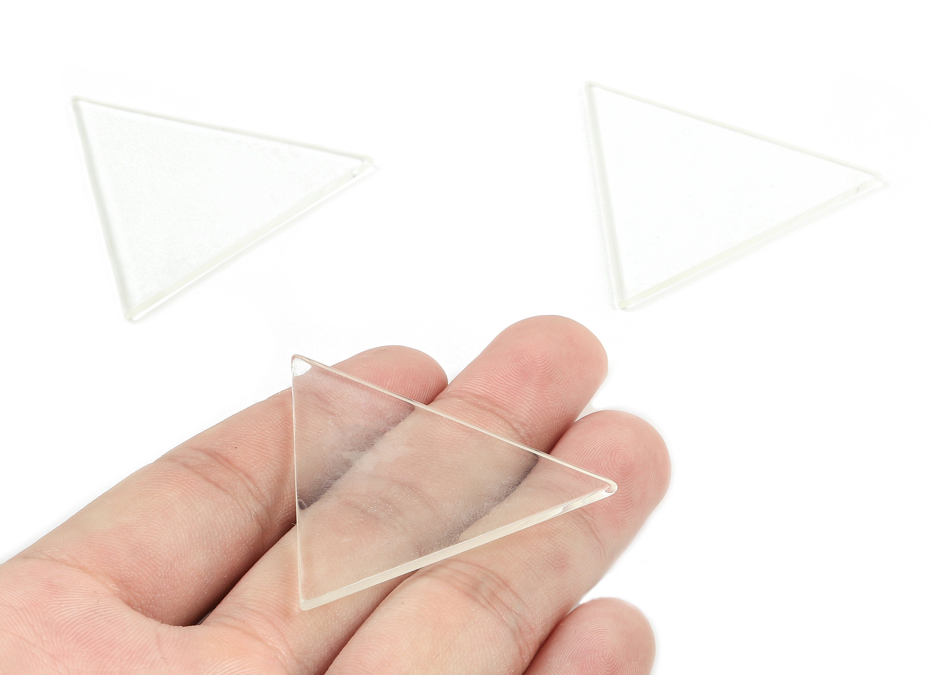 Acrylic Triangle Charms - Triangle Earrings and Pendant - Earring Findings - No Hole - Color Code:A63 - 43.39x43.39x2.18mm - AC1667-A63-0 - DOMEDBAZAAR