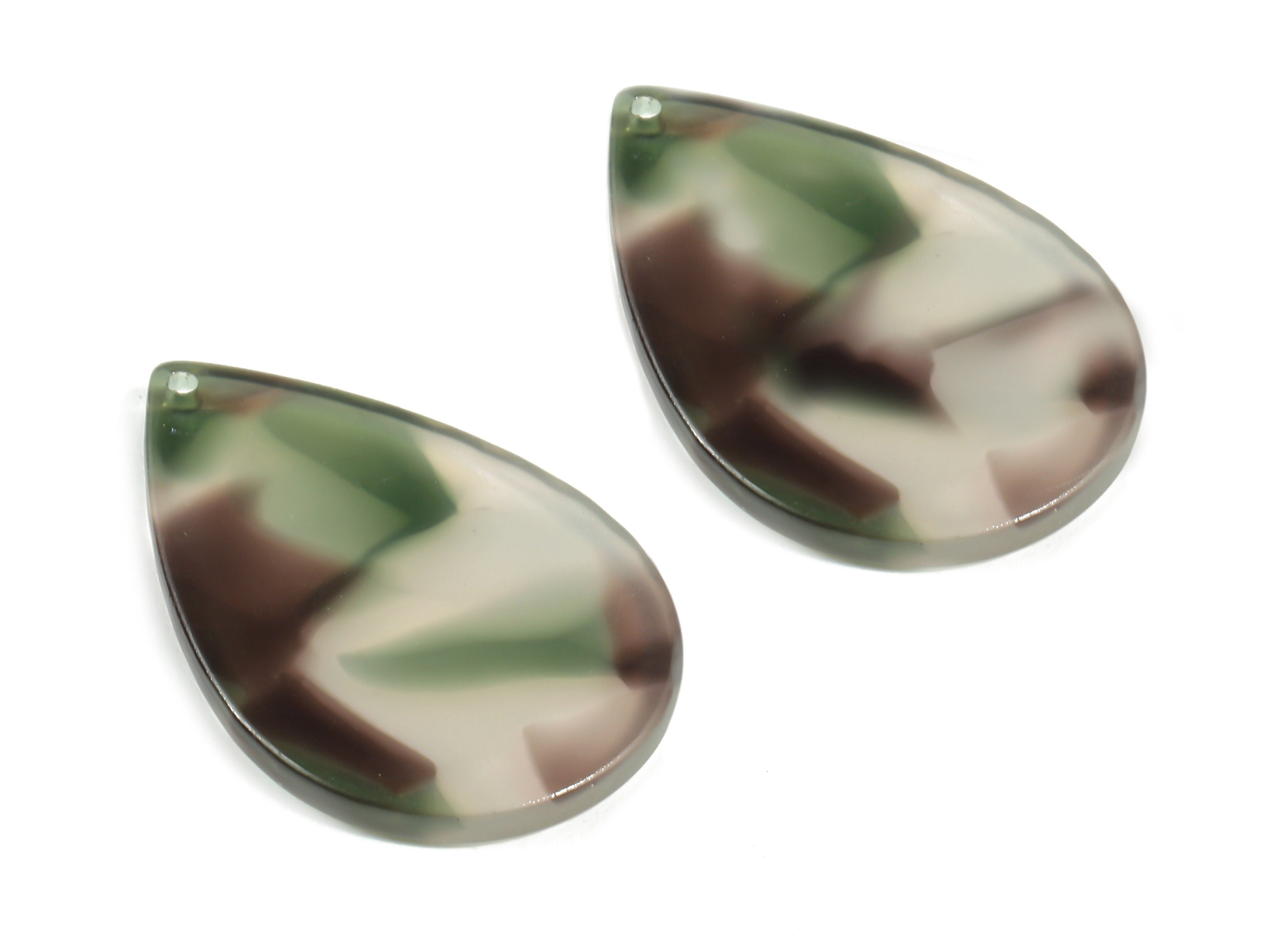 Acetate Drop Charms - Drop Earring and Pendant - Earring Findings - Jewelry Supplies - Color Code: A349 - 30.92x21.08x2.6mm - AC1127-A349 - DOMEDBAZAAR