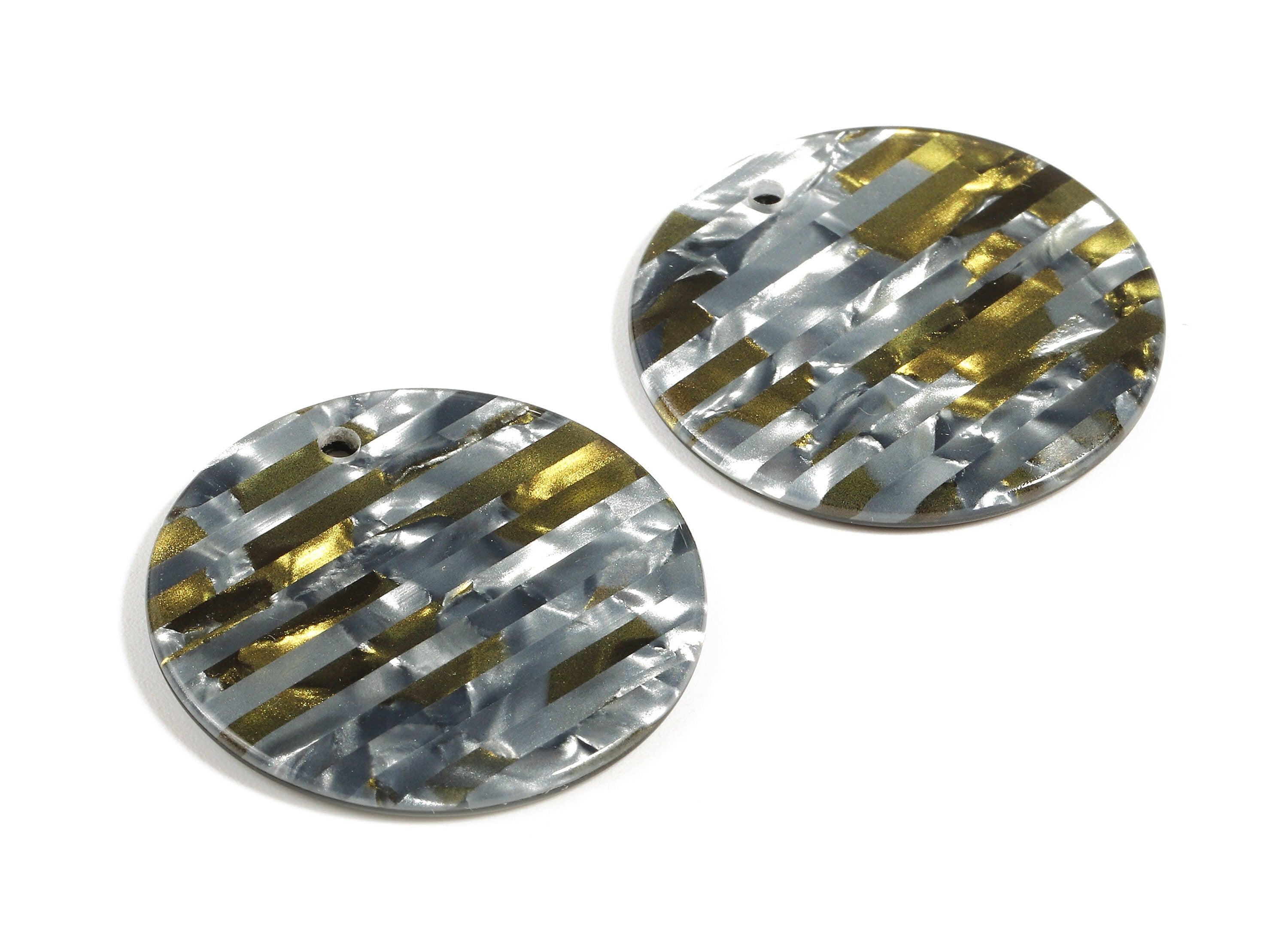 Acetate Round Charms - Round Earring and Pendant - Earring Findings - Jewelry Supplys - Color Code: A392 - 35x35x2.11mm - AC1315-A392 - DOMEDBAZAAR