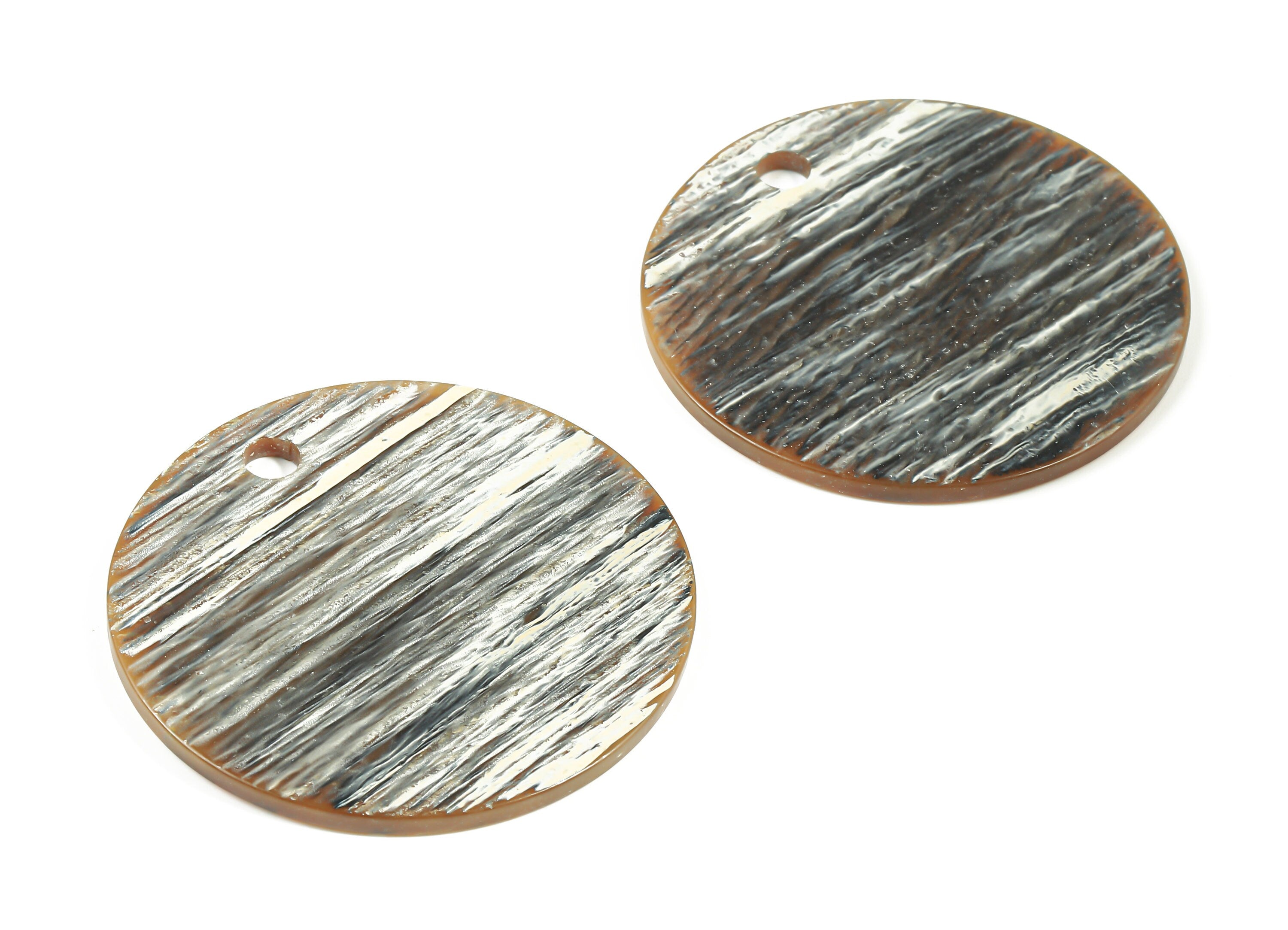 Acrylic Round Charms - Matte Round Earrings and Pendant - Jewelry Supplys - Color Code: A400 - 51.63x51.28x2.53mm - AC1738-A400 - DOMEDBAZAAR