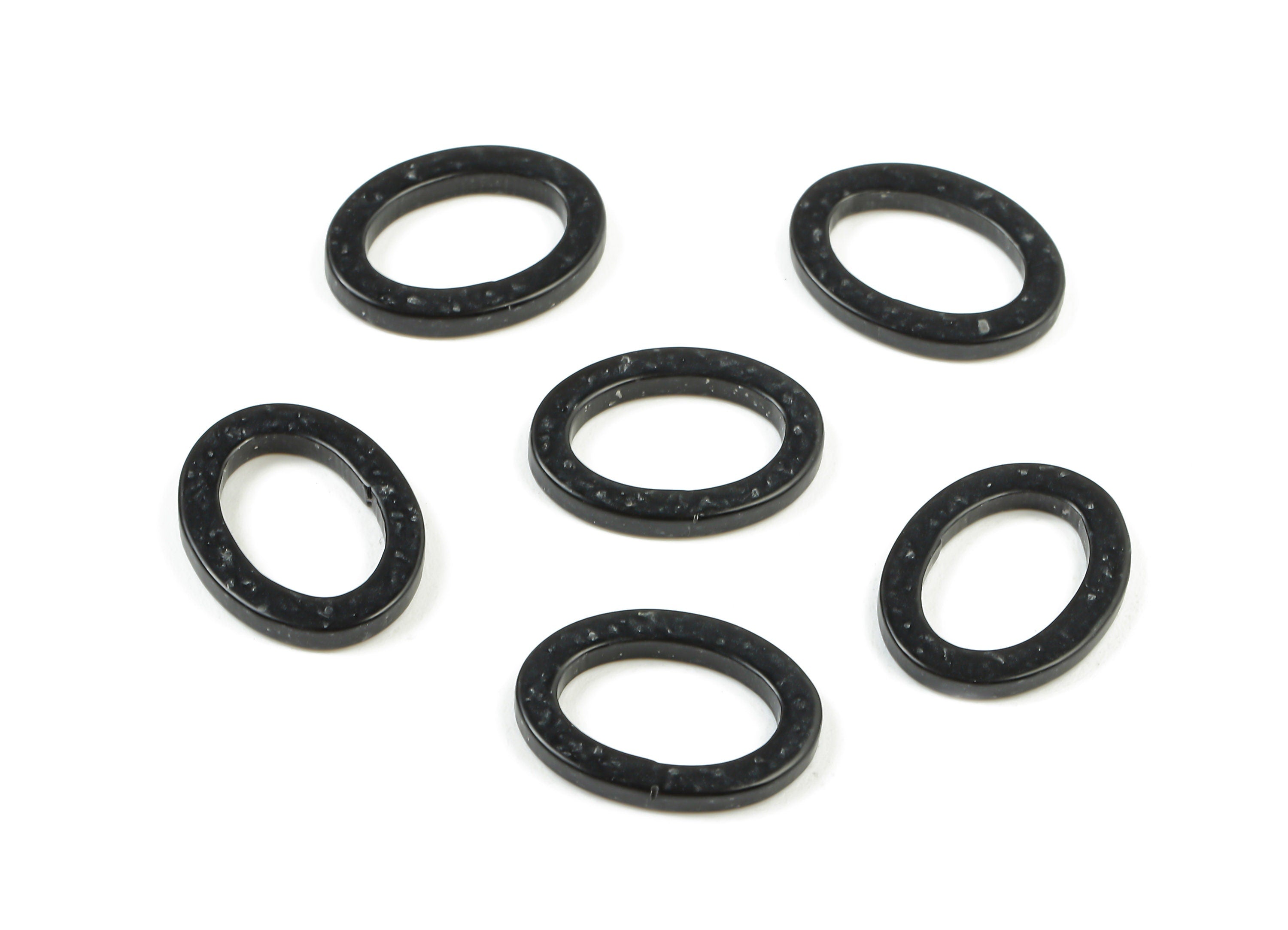 Acrylic Oval Charms - Acrylic Matte Oval Earrings and Pendant - Acrylic Oval Ring Connectors - Jewelry Supplys - 17.8x13.51x2.03mm - AC1739 - DOMEDBAZAAR