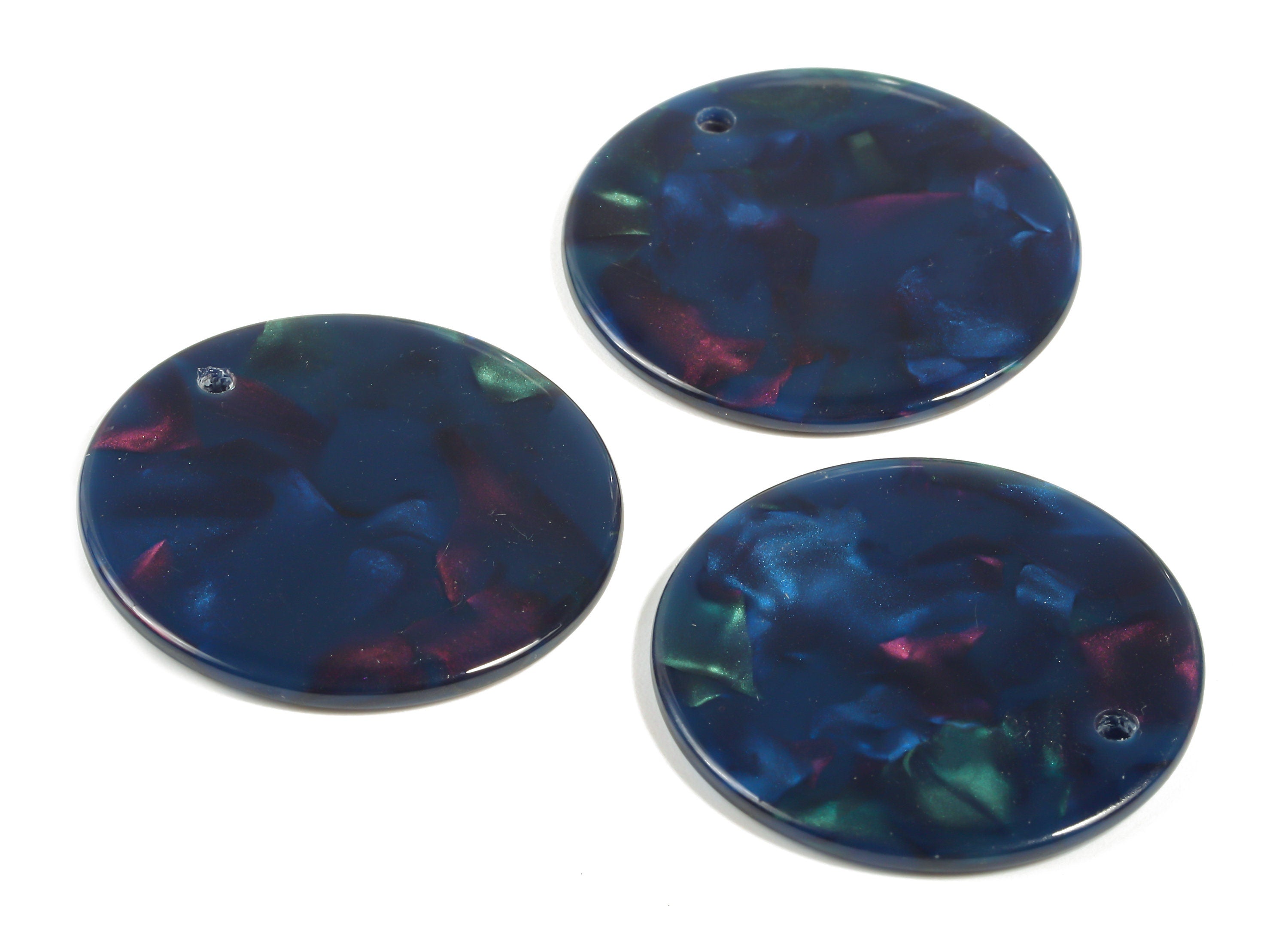 Acetate Round Charms - Round Earring and Pendant - Earring Findings - Jewelry Supplys - Color Code: A391- 35x35x2.11mm - AC1315-A391 - DOMEDBAZAAR