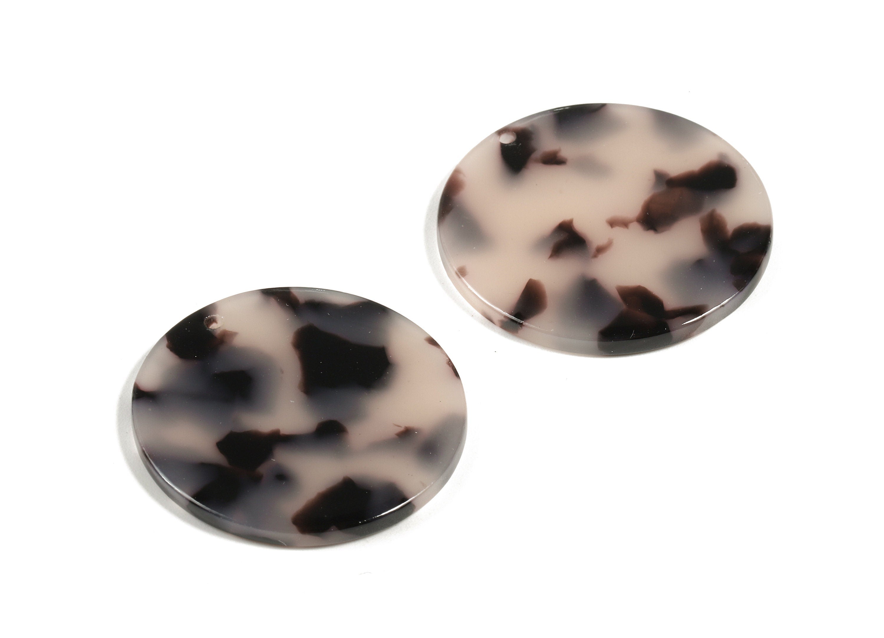 Acetate Round Charms - Blonde Tortoise Shell Earrings - Round Earrings and Pendant - Color Code:A06 - 29.67x29.67x2.5mm - AC1639-A06 - DOMEDBAZAAR