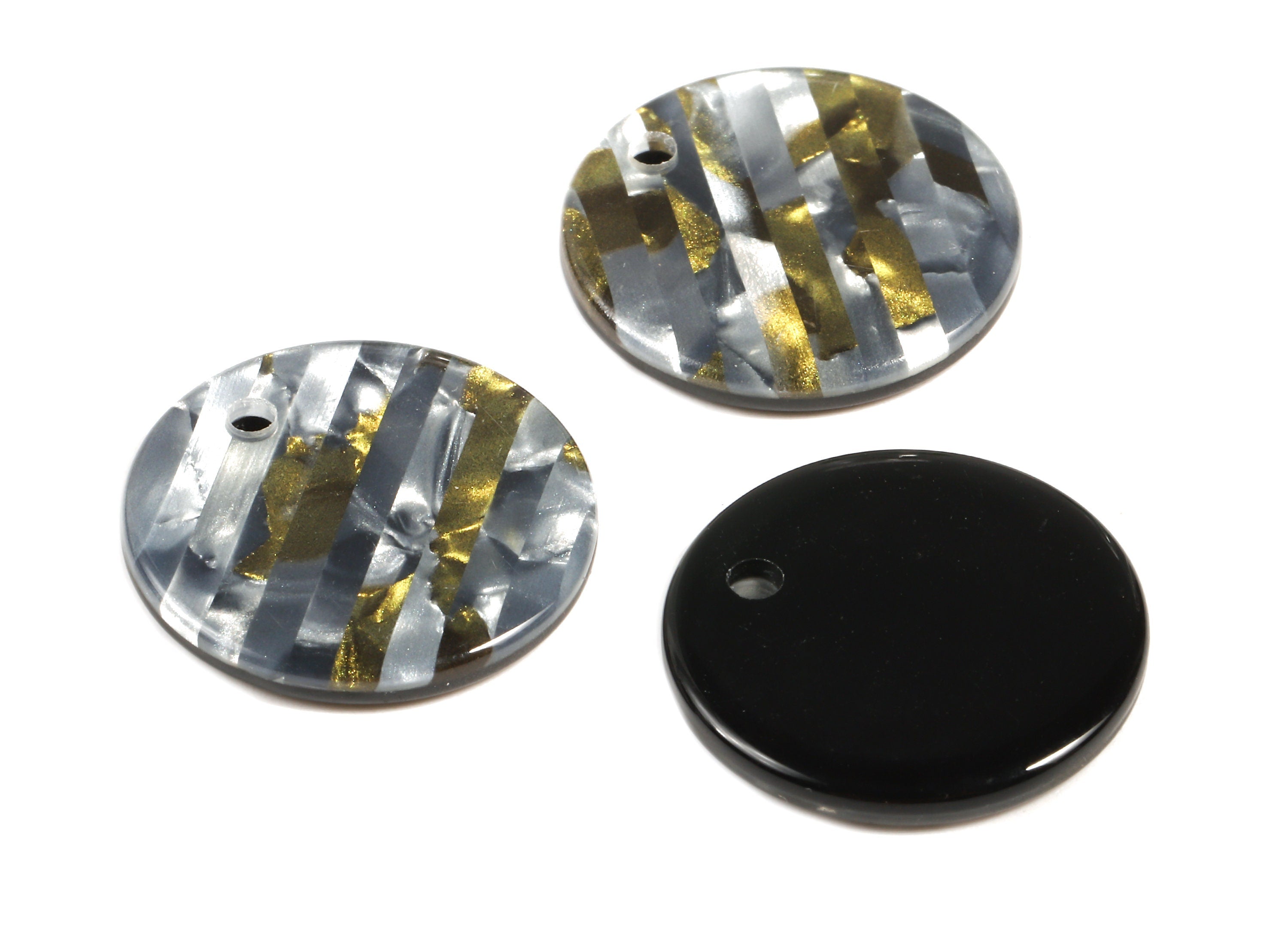 Acetate Round Charms - Coin Earrings and Pendant - Earring Findings - Jewelry Supplys - Color Code: A392 - 20.08x20.08x2.28mm - AC1213-A392 - DOMEDBAZAAR