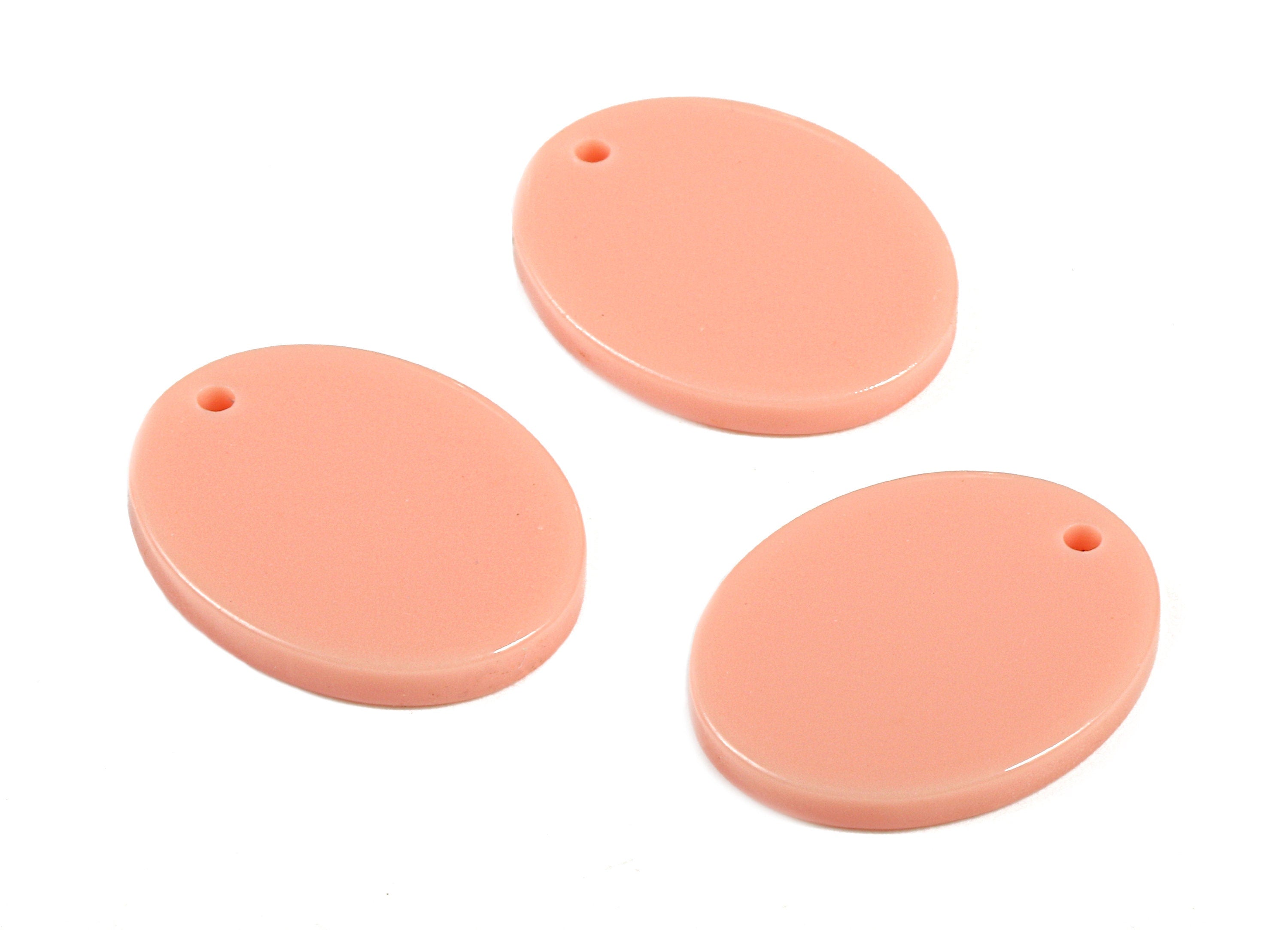 Acrylic Oval Charms - Oval Earrings and Pendant - Earring Findings - Jewelry Supplys - Color Code:A394 - 20.02x15.98x2.37mm - AC1727-A394 - DOMEDBAZAAR