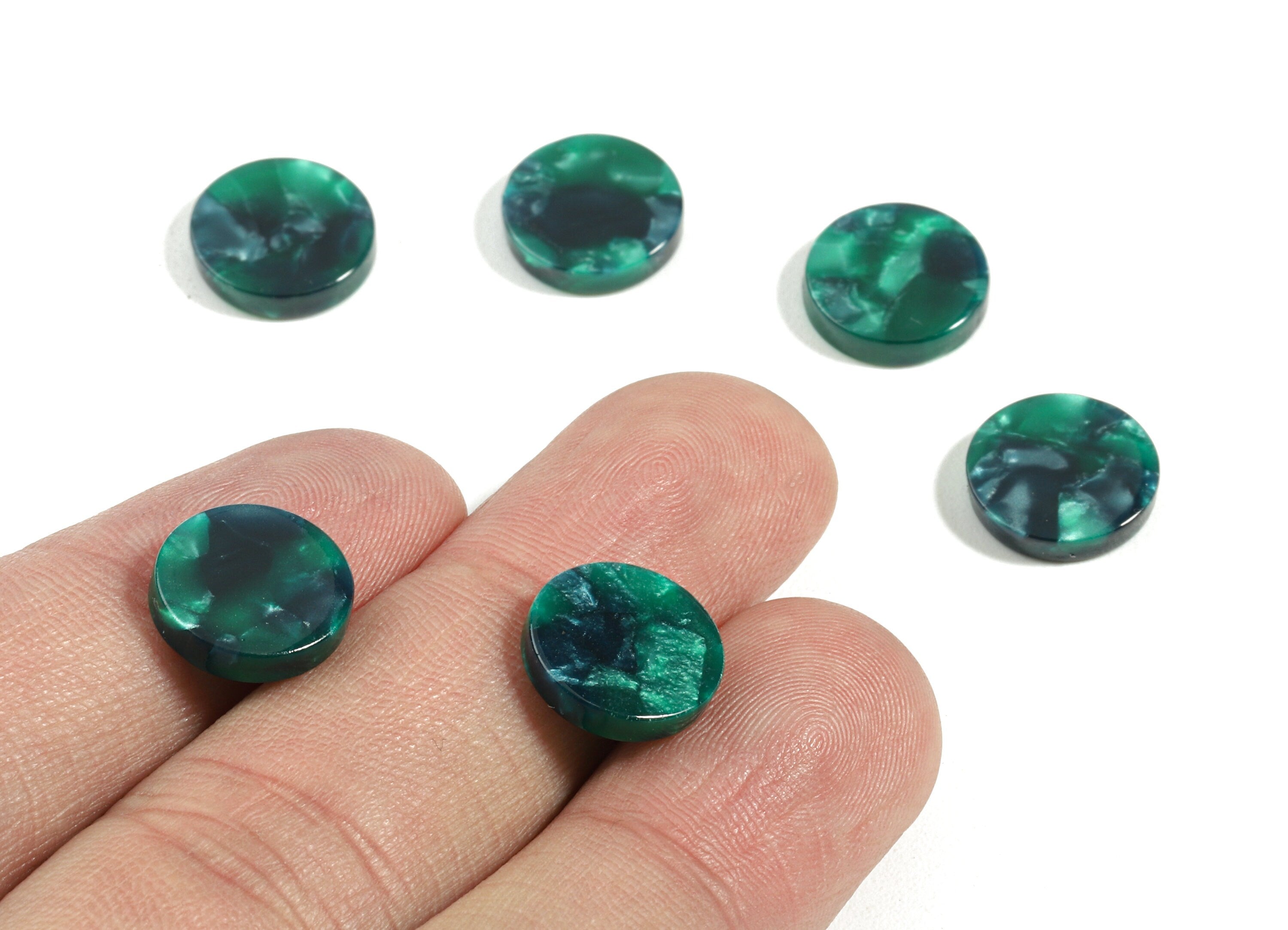 Acrylic Round Earring Charms - Round Earrings and Pendant - Earring Findings - Color Code:A13 - 11.75x11.75x2.58mm - AC1419-A13 - DOMEDBAZAAR