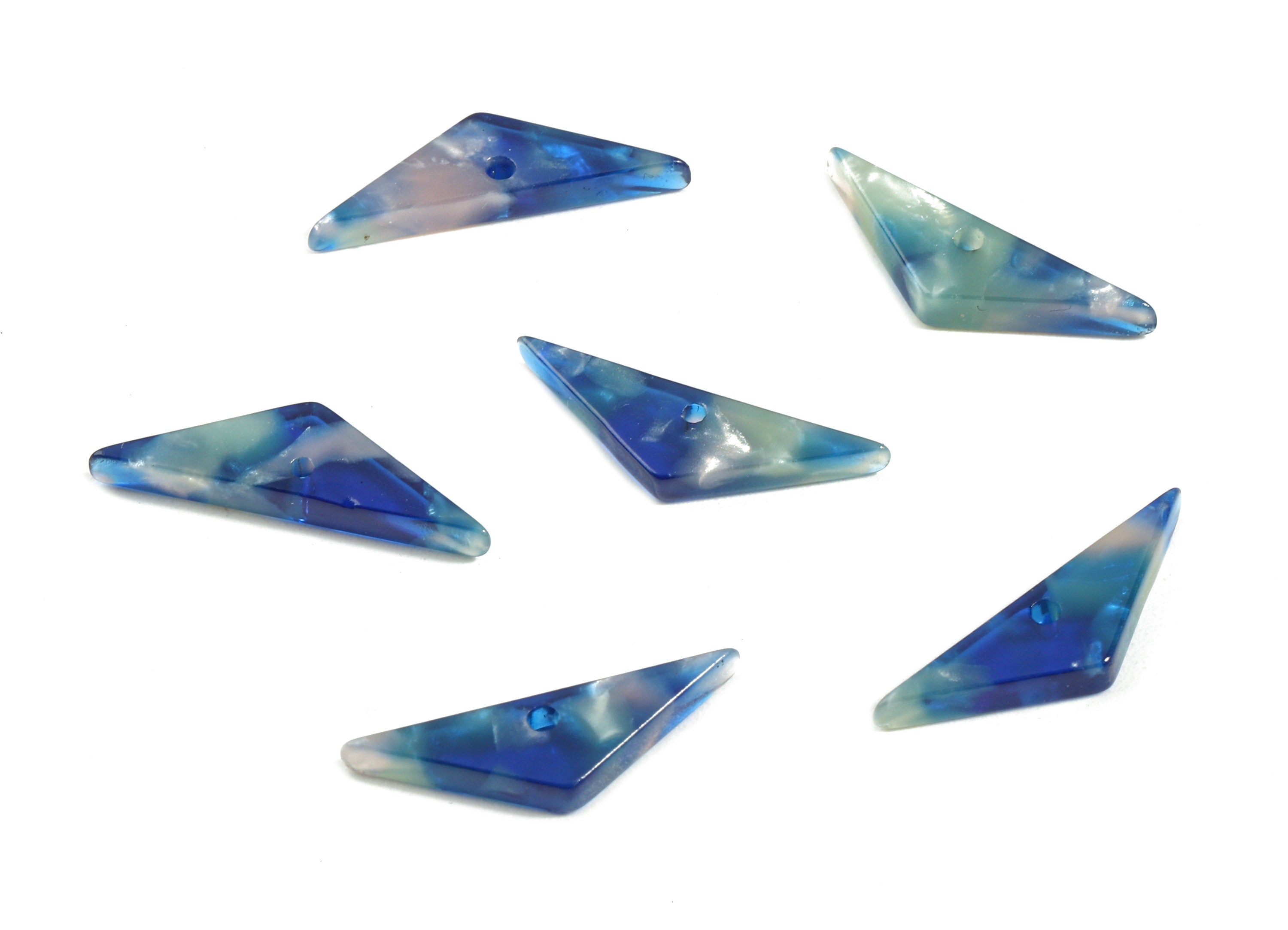 Acetate Triangle Charms - Triangle Earrings and Pendant - Earring Findings - Jewelry Supplies - Color Code:A37 - 23.5x7.1x2.9mm - AC1804-A37 - DOMEDBAZAAR